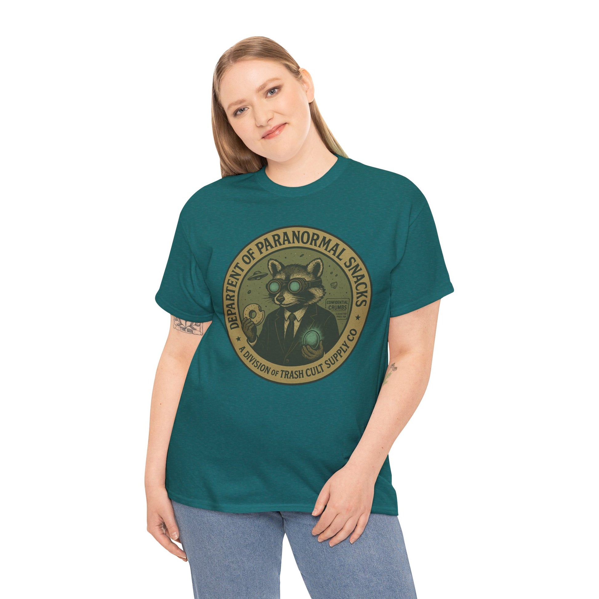 Department of Paranormal Snacks Shirt – Trash Cult Supply Co – Vintage Cryptid Division Tee – Gildan 5000