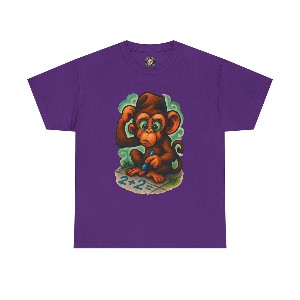 Confused Monkey Math Shirt – Funny Thoughtful Graphic Tee | Unisex Gildan 5000
