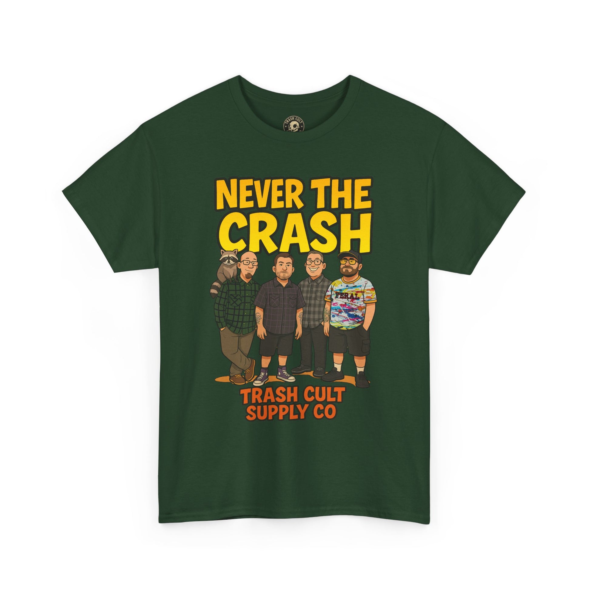 Never The Crash Band Shirt – Bold Graffiti Logo Tee - EXCLUSIVE | Gildan 5000