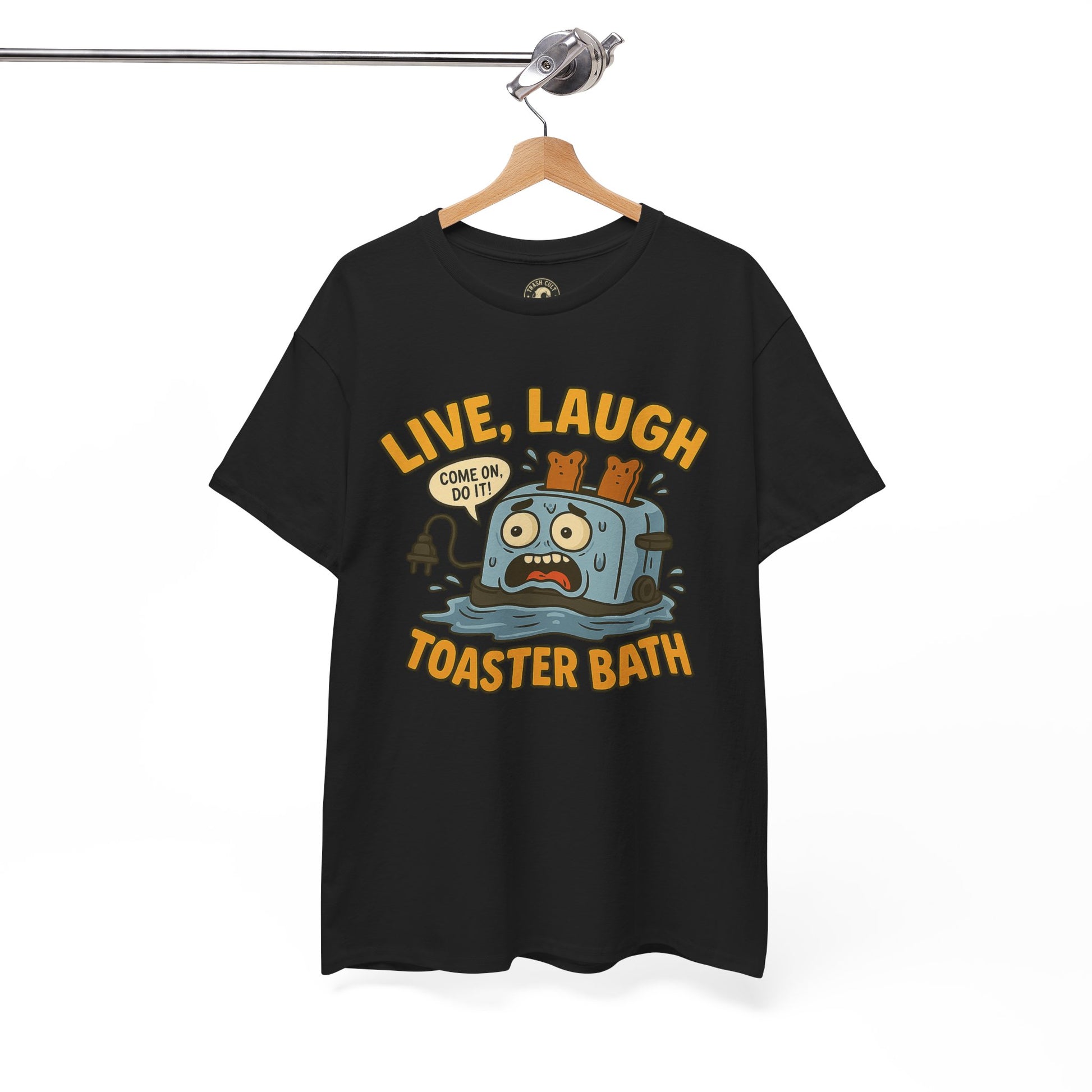 Funny Toaster Bath Tee, Humorous Unisex Shirt, Gift for Friends, Lightweight Cotton Tee, Birthday Party Outfit