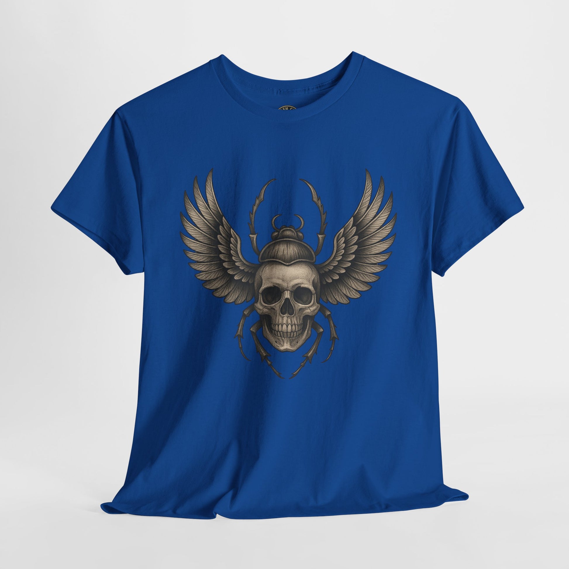 Winged Skull Scarab Shirt – Dark Gothic Beetle Graphic Tee – Gildan 5000 Unisex