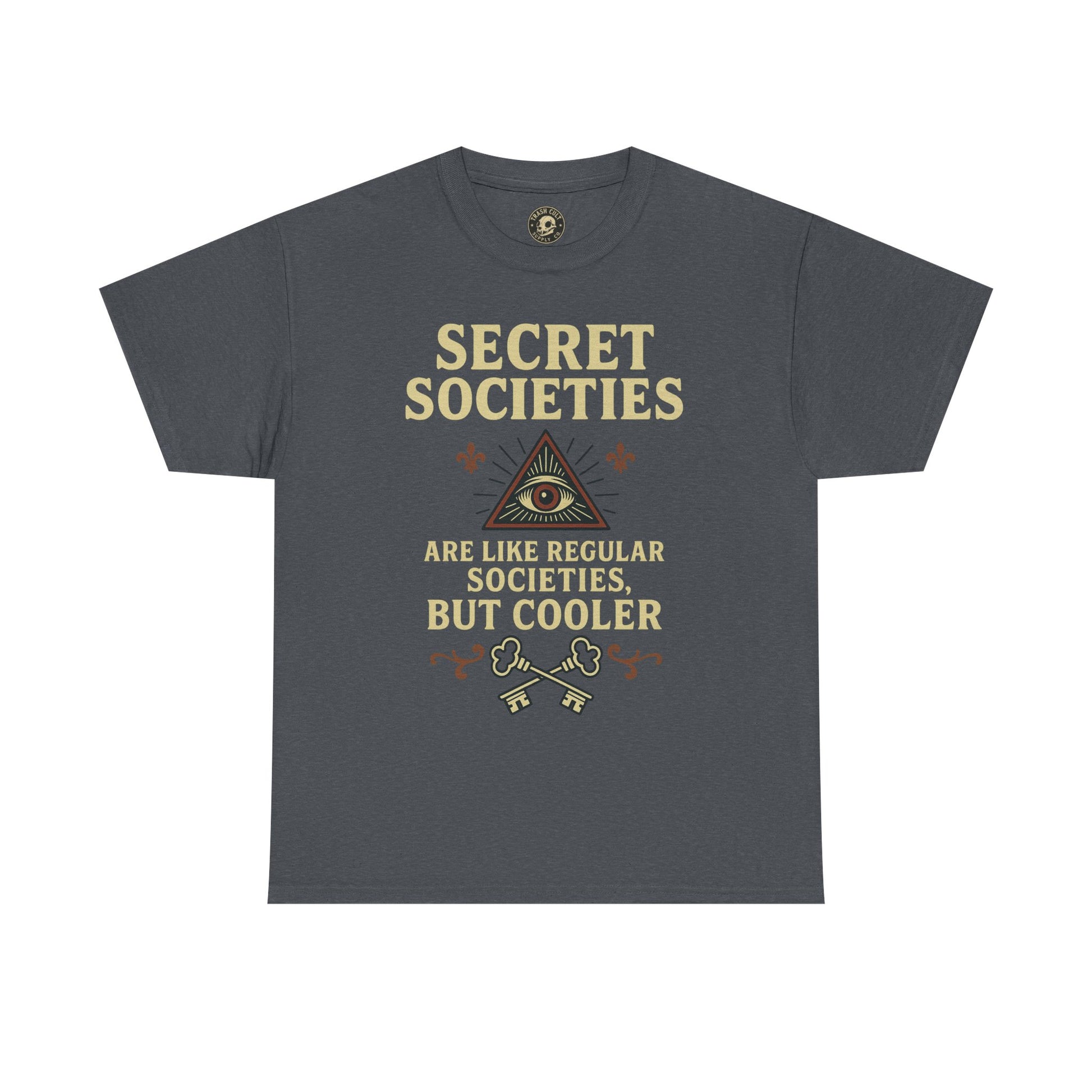 Secret Societies Shirt – Illuminati Eye Graphic Tee – Gildan 5000 Soft Cotton – Trash Cult Vintage Design