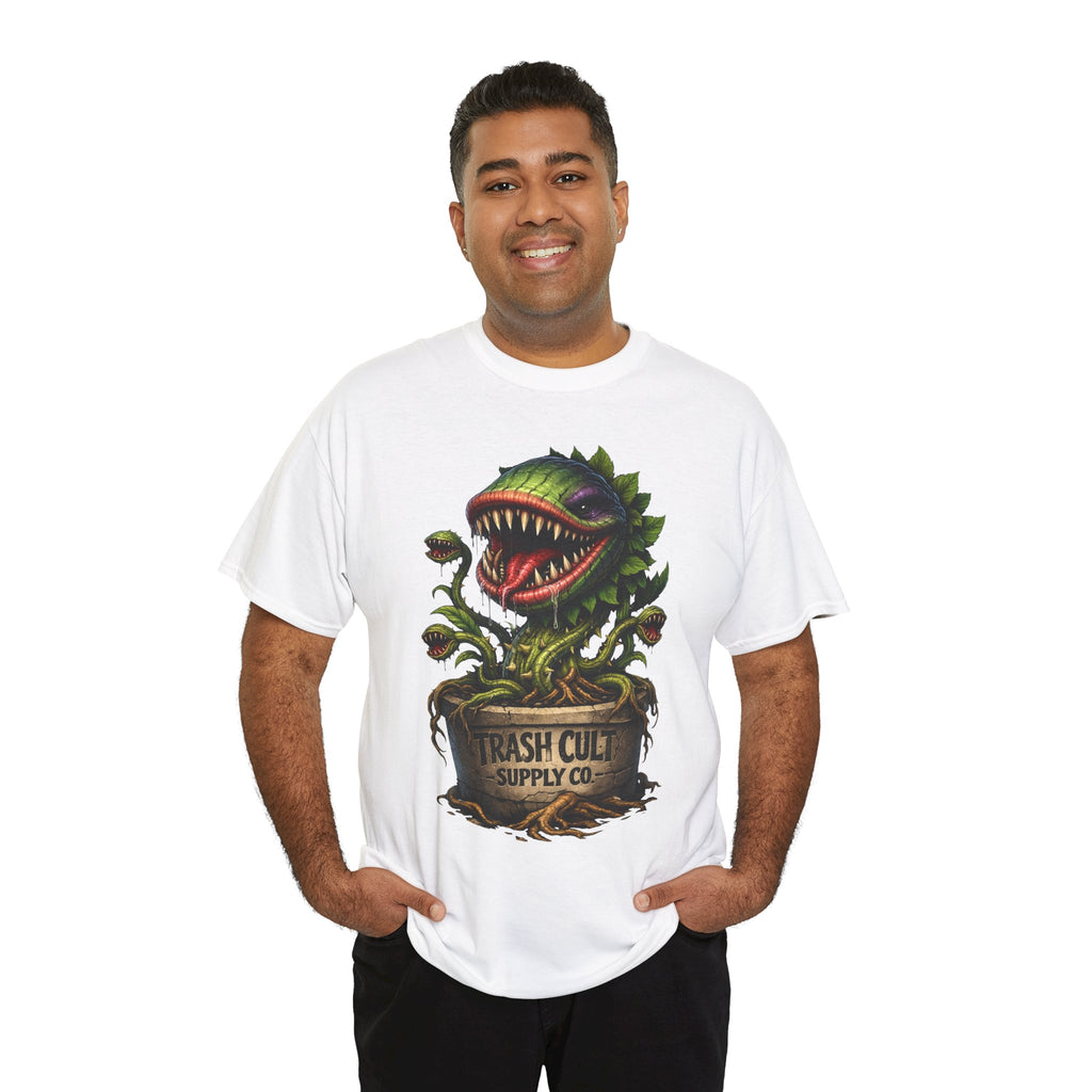 Carnivorous Plant Graphic Tee — "Trash Cult Supply Co." Potted Monster Shirt