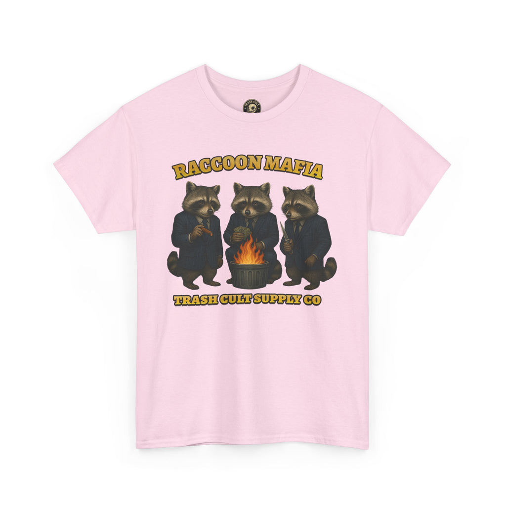 Raccoon Mafia T-Shirt – Realistic Gangster Raccoons in Suits | Trash Cult Supply Co | Gildan 5000