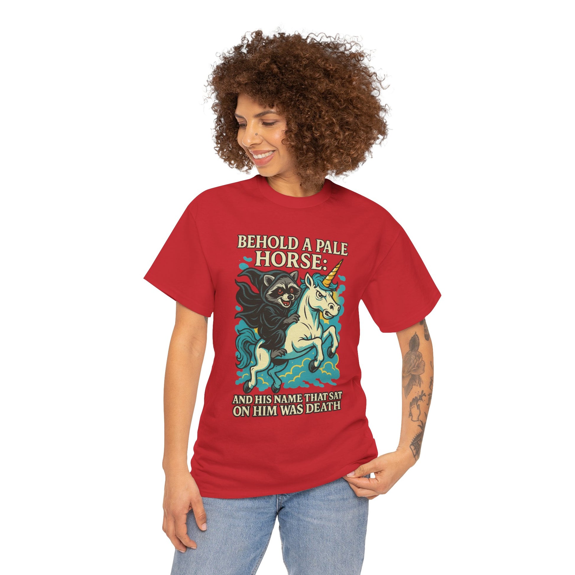 Behold a Pale Horse – Raccoon of Death Shirt | Gildan 5000 Unisex Tee