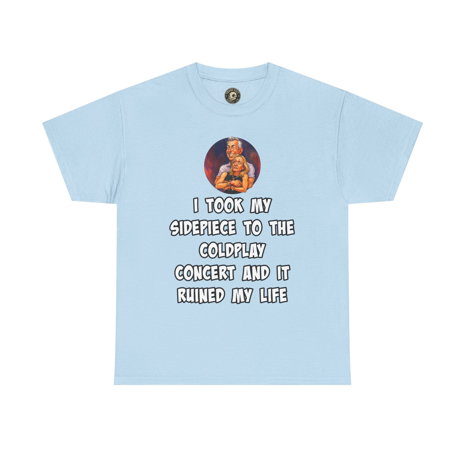 Funny CEO Concert Shirt – “I Took My Sidepiece to the Coldplay Concert” Meme Tee – Gildan 5000