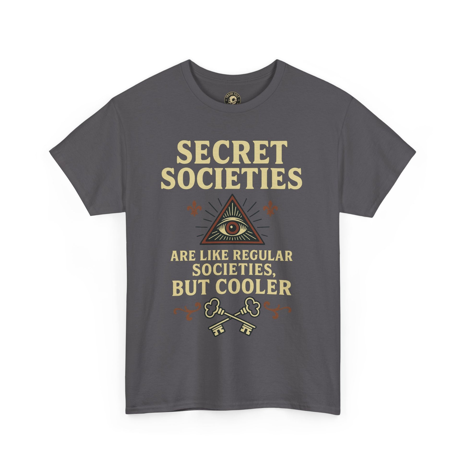 Secret Societies Shirt – Illuminati Eye Graphic Tee – Gildan 5000 Soft Cotton – Trash Cult Vintage Design