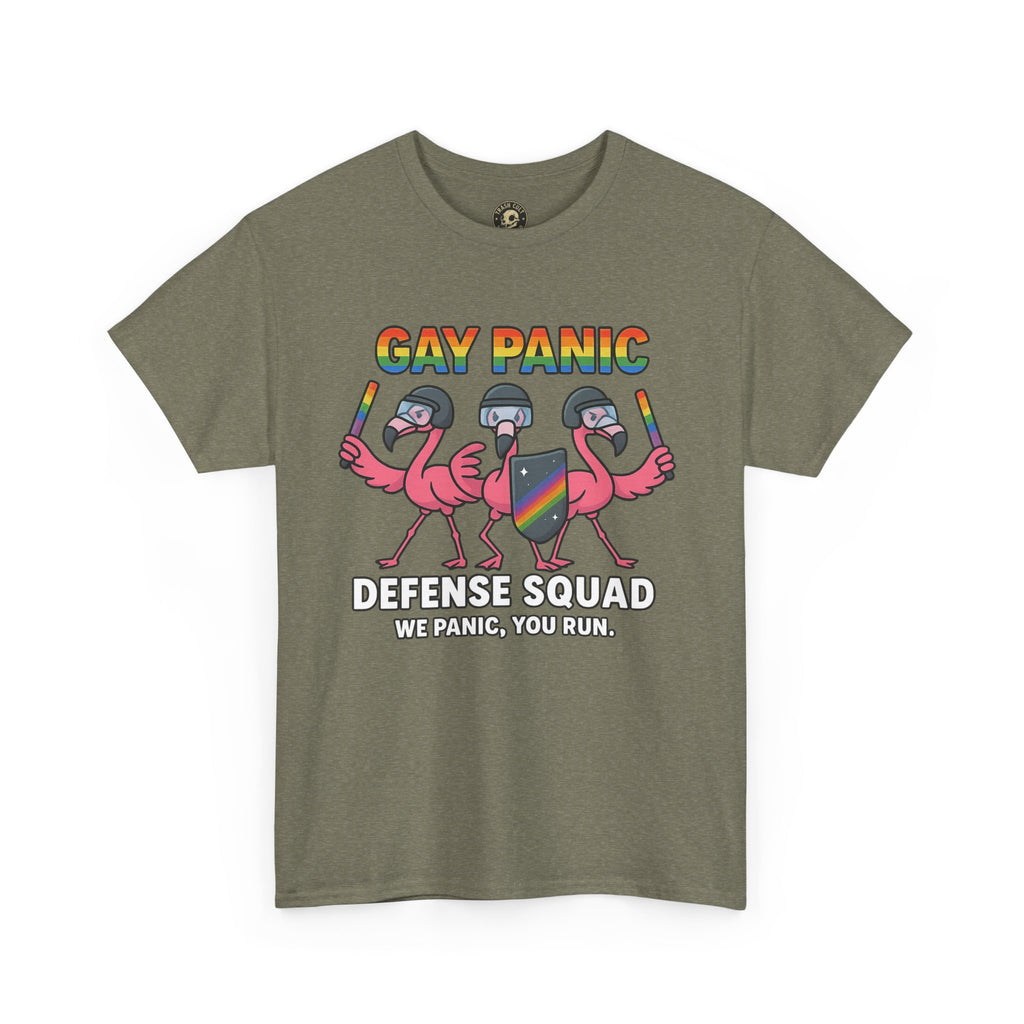 Gay Panic Defense Squad Unisex Heavy Cotton Tee, LGBTQ Pride Tee, Funny Graphic Shirt, Gift for Friends, Summer Fashion