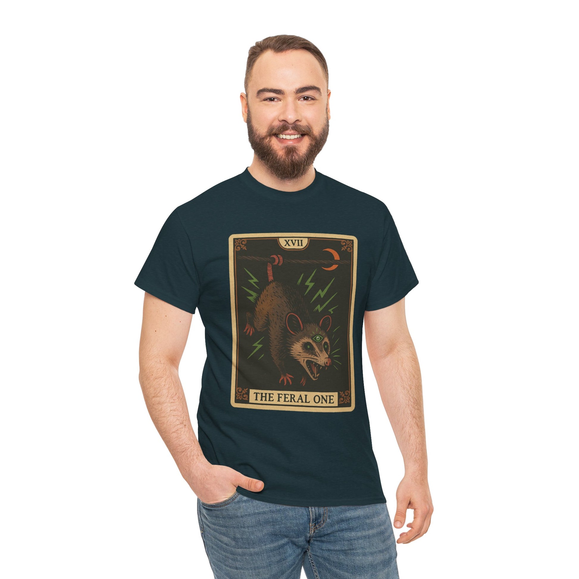 Feral One Graphic Tee - Quirky Unisex T-Shirt, Vintage Inspired, Animal Art, Casual Wear, Gifts for Him/Her