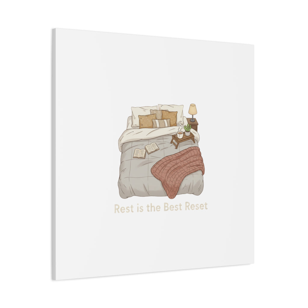 Rest is the Best Reset Canvas | sleepy humor, restful vibes