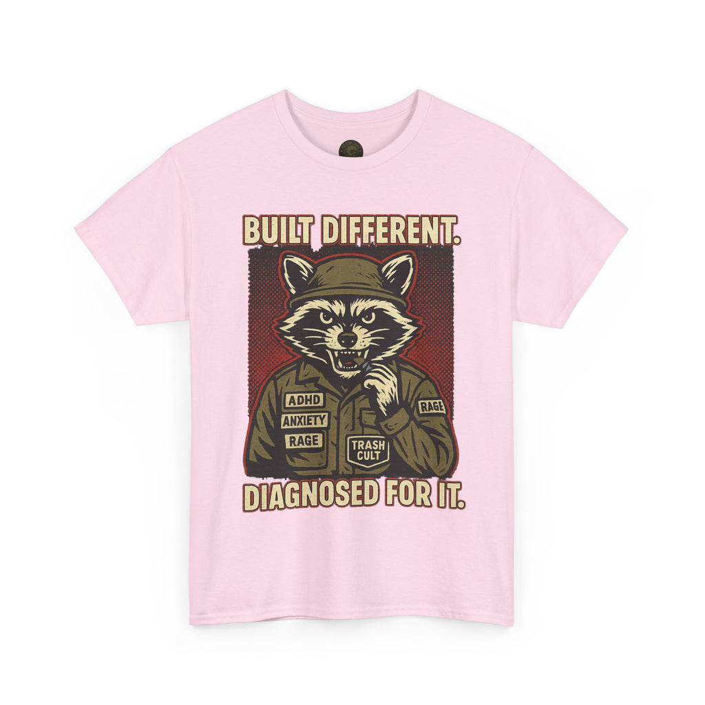 Built Different Diagnosed For It Military Raccoon Shirt – Gildan 5000