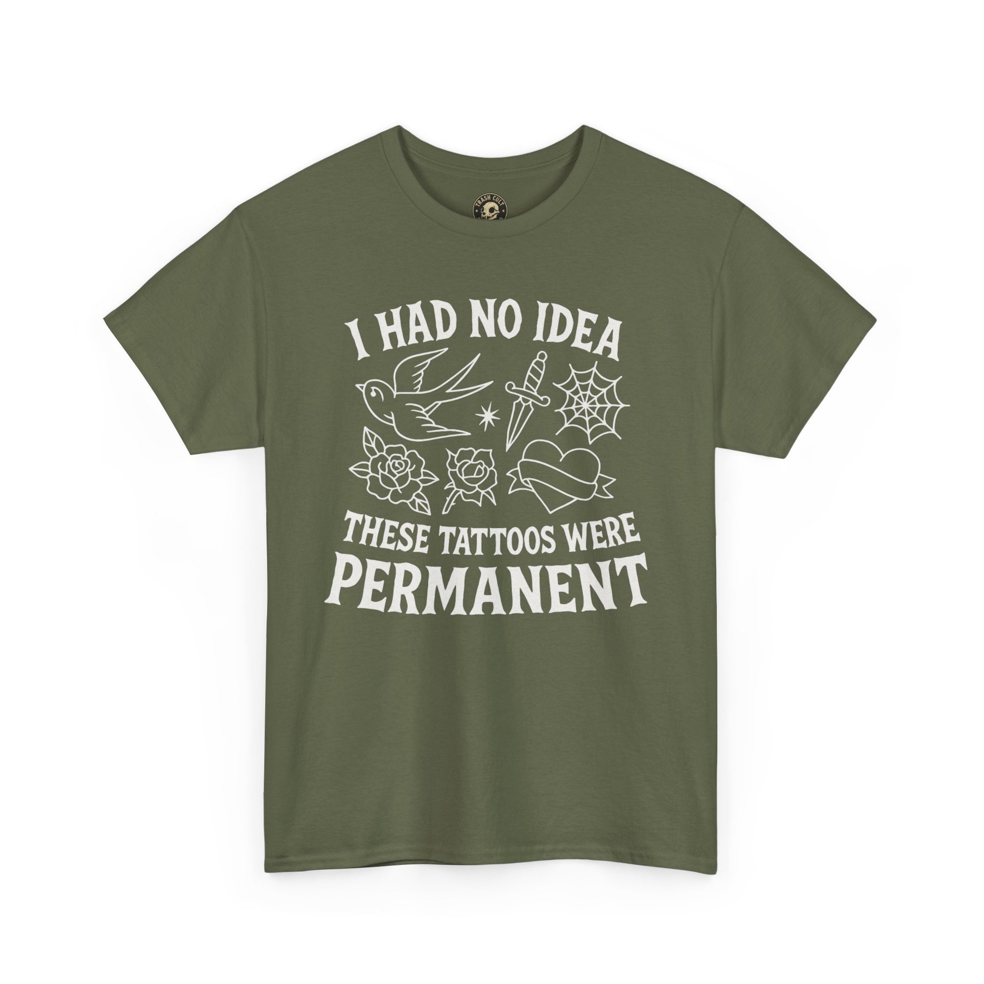 I Had No Idea These Tattoos Were Permanent Shirt – Funny Tattoo Flash Tee – Gildan 5000