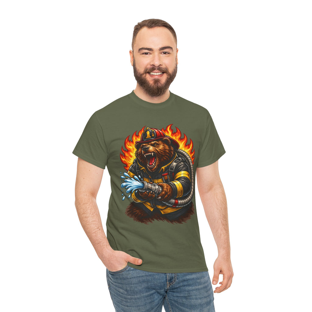 Firefighter Bear T-Shirt – Brave Fireman Graphic Tee