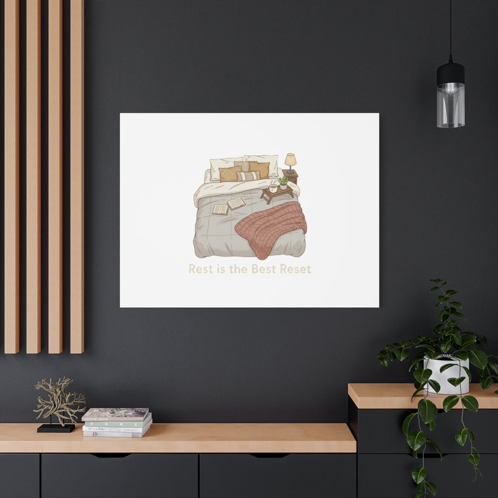 Rest is the Best Reset Canvas | sleepy humor, restful vibes