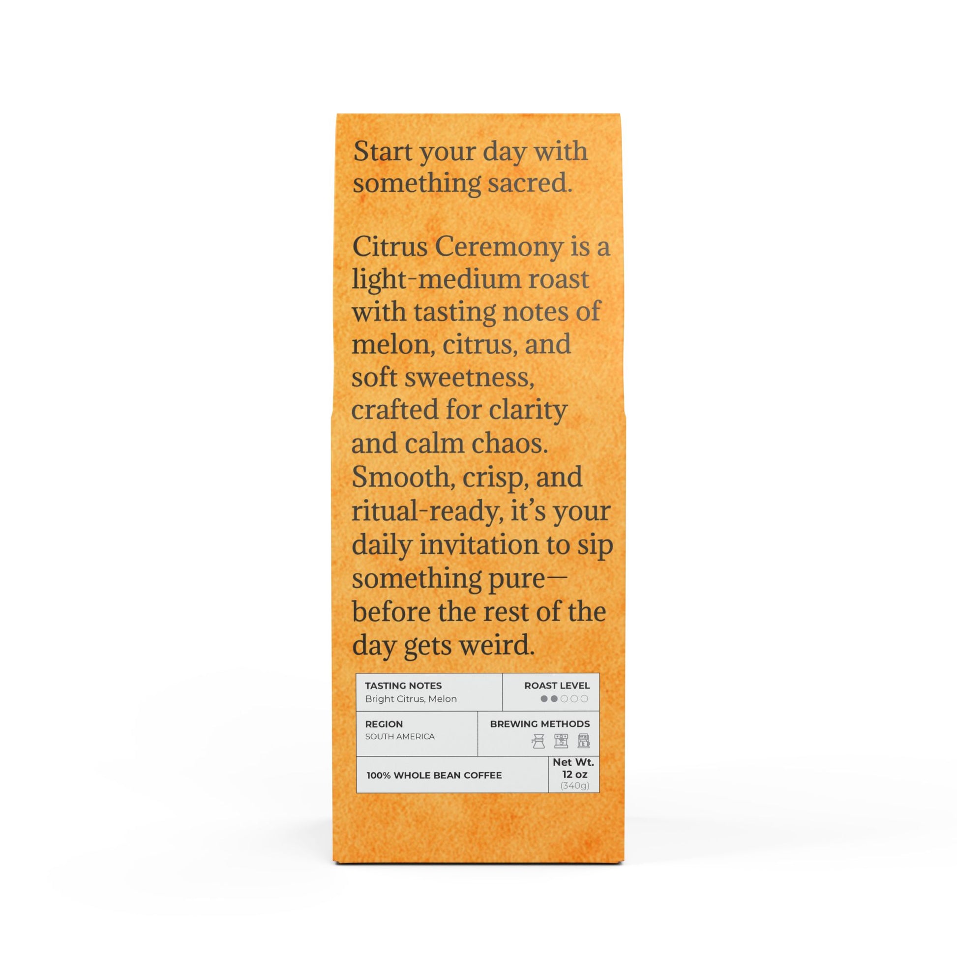 🍊 Citrus Ceremony – Light-Medium Roast Coffee (12oz)