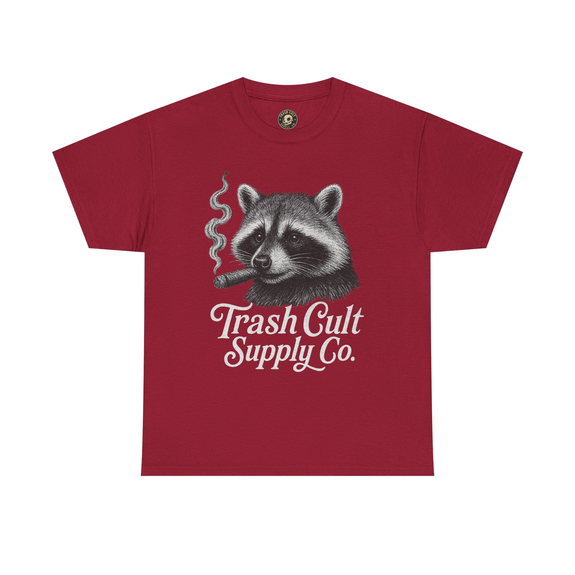 Monochrome Raccoon Cigar Shirt – Trash Cult Supply Co. | Gildan 5000 Tee
