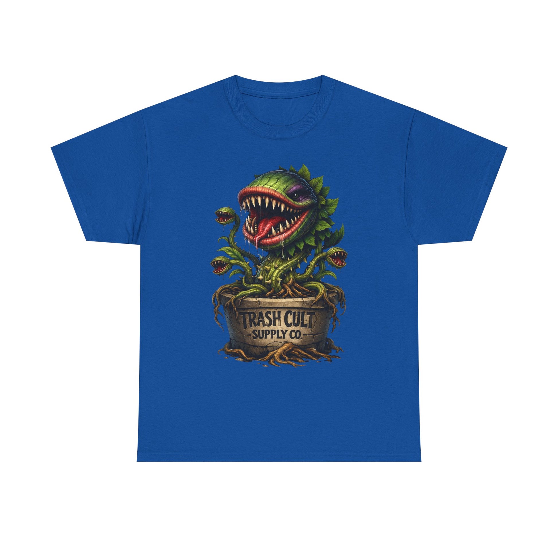Carnivorous Plant Graphic Tee — "Trash Cult Supply Co." Potted Monster Shirt