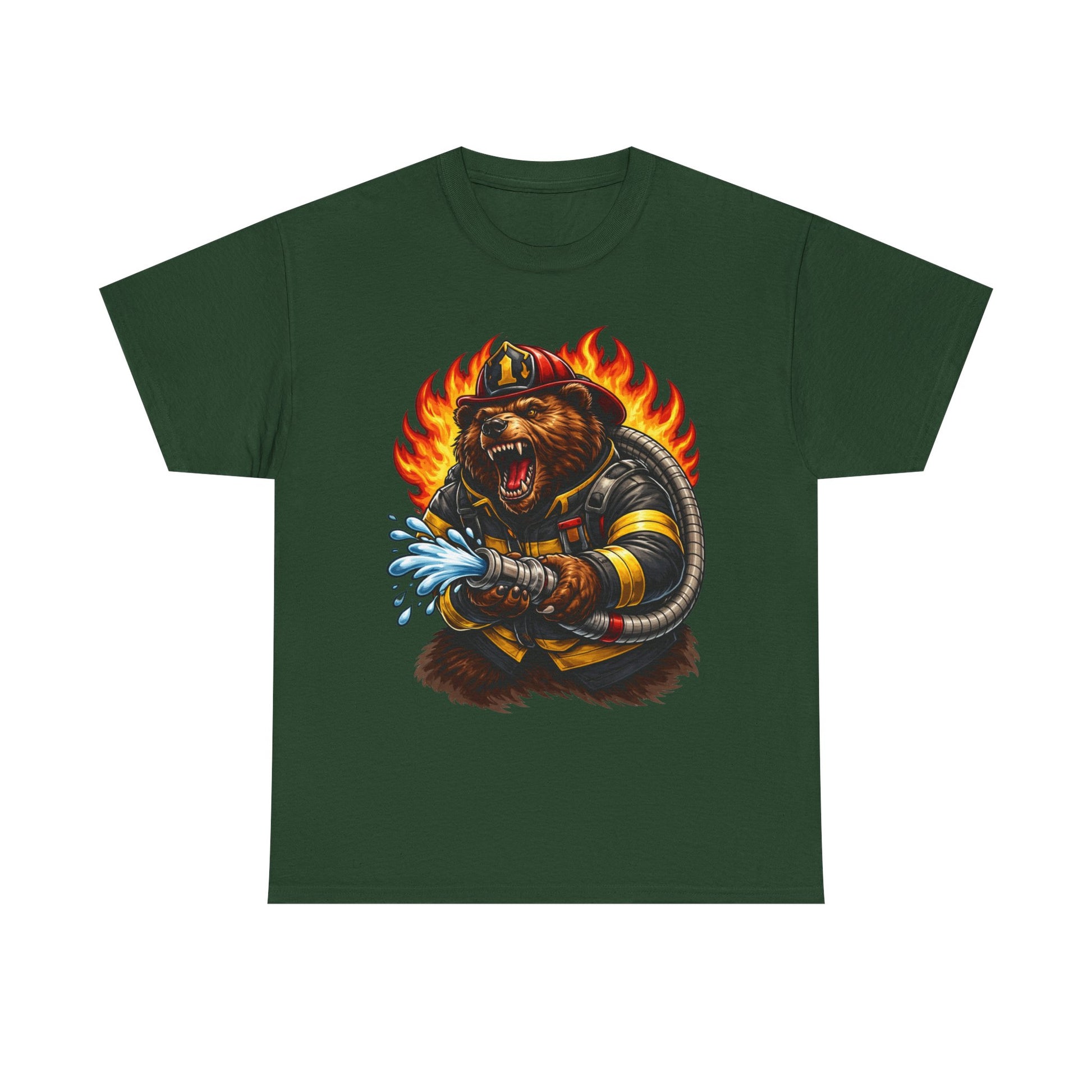 Firefighter Bear T-Shirt – Brave Fireman Graphic Tee