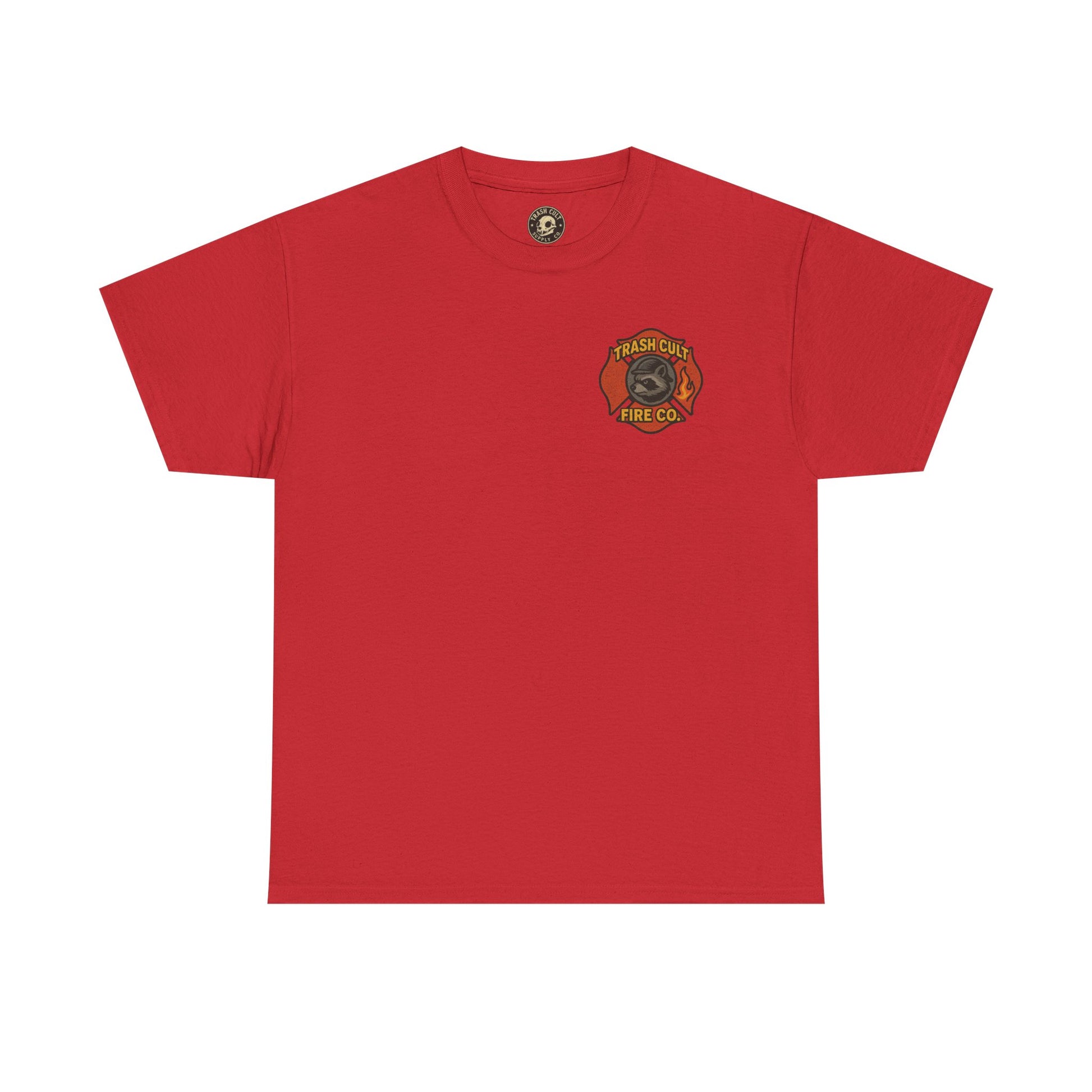 Trash Cult Fire Co. Unisex Tee - Quirky Raccoon Design, Fun Gift, Casual Wear, Firefighter Humor, Unique Apparel