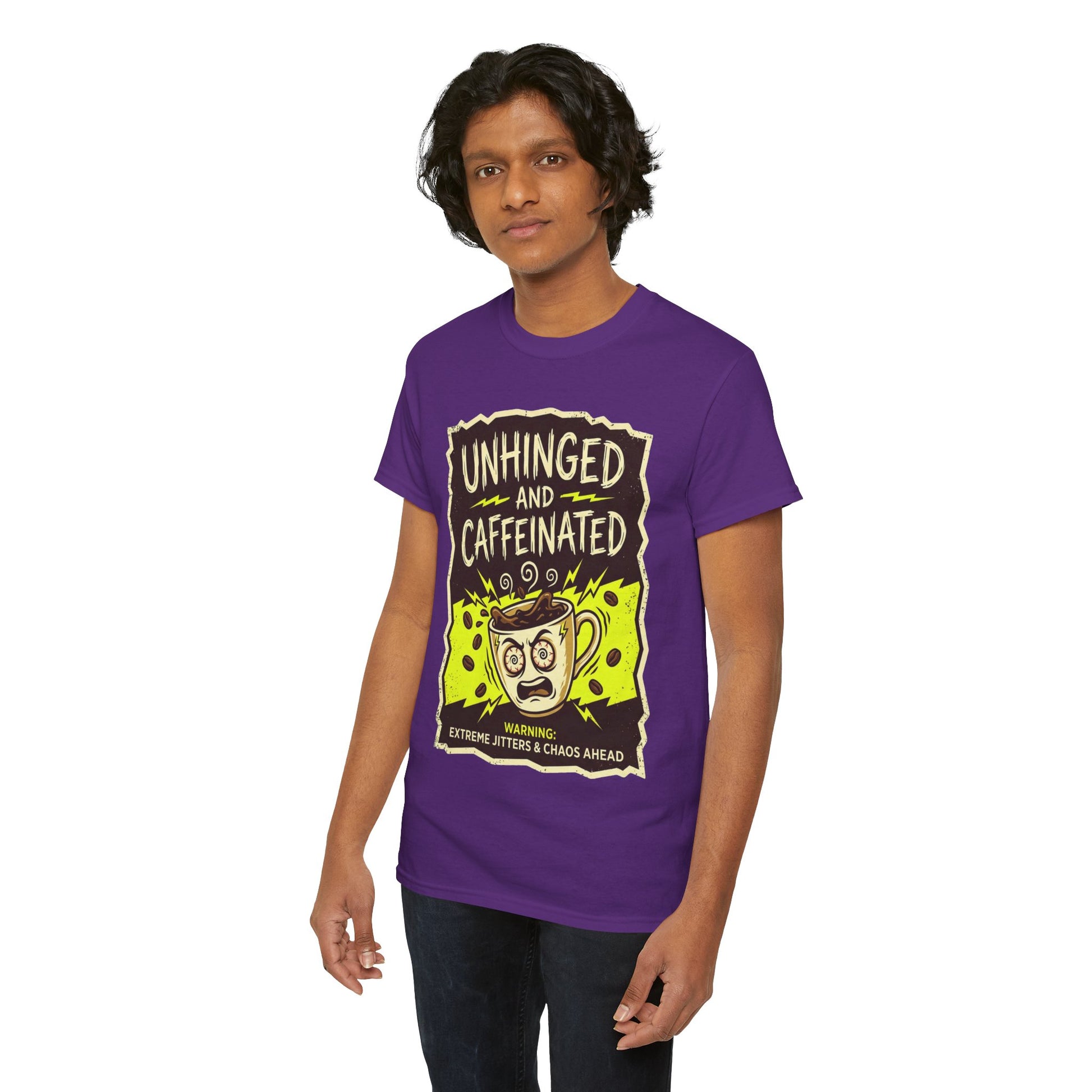 Unhinged and Caffeinated Tee — Funny Coffee Lover T-Shirt