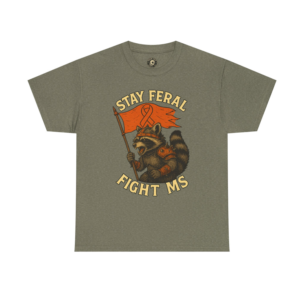 Stay Feral Fight MS Raccoon warrior shirt