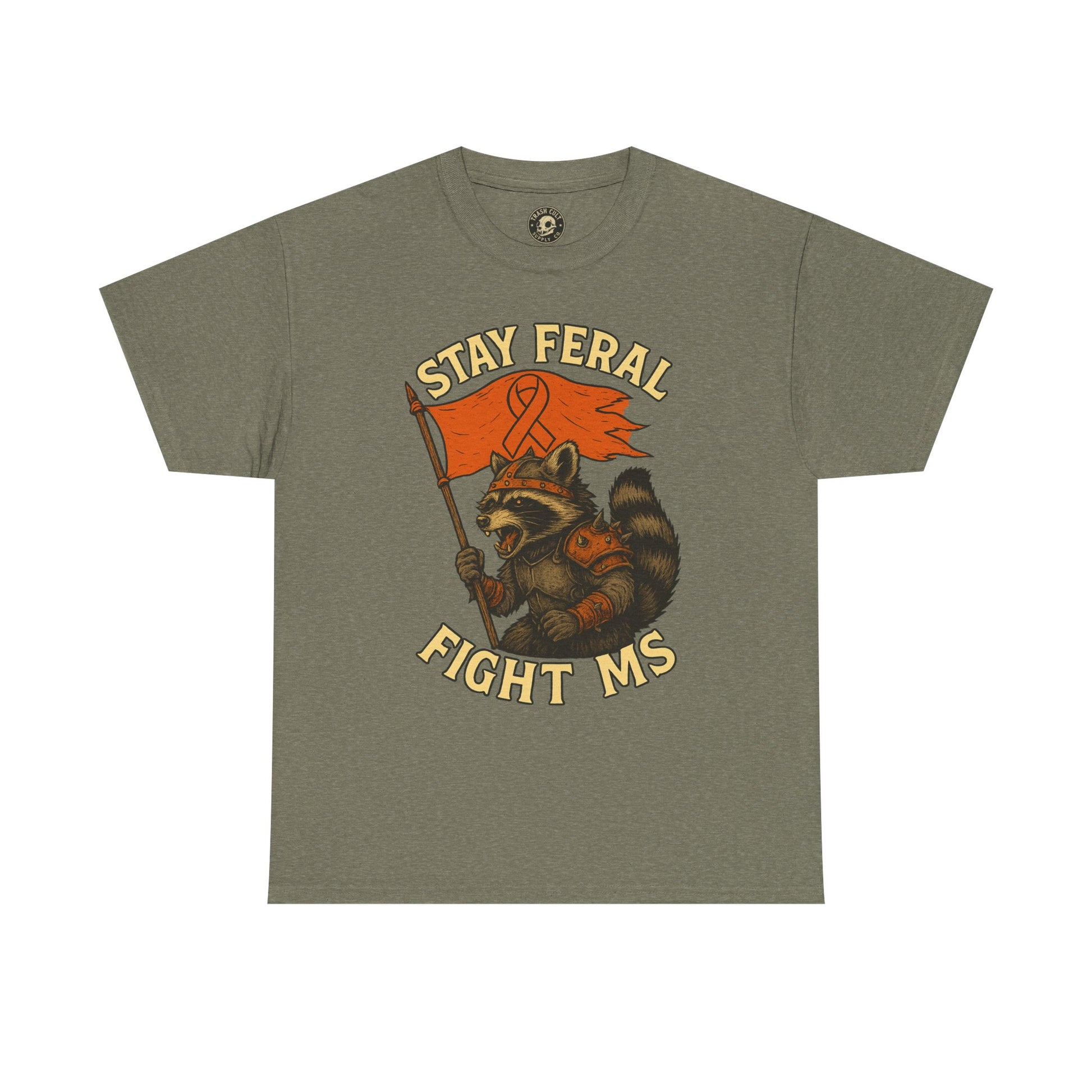 Stay Feral Fight MS Raccoon warrior shirt