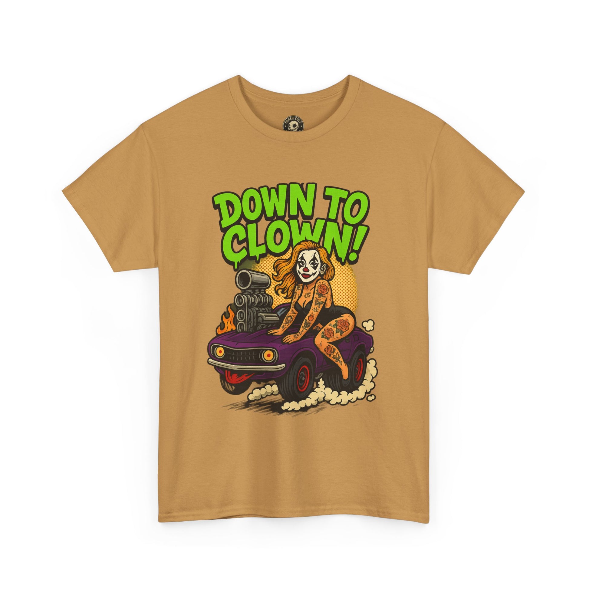 Unisex Graphic Tee | Down to Clown T-Shirt, Fun Statement Shirt, Casual Wear, Gift for Friends, Festivals, Halloween