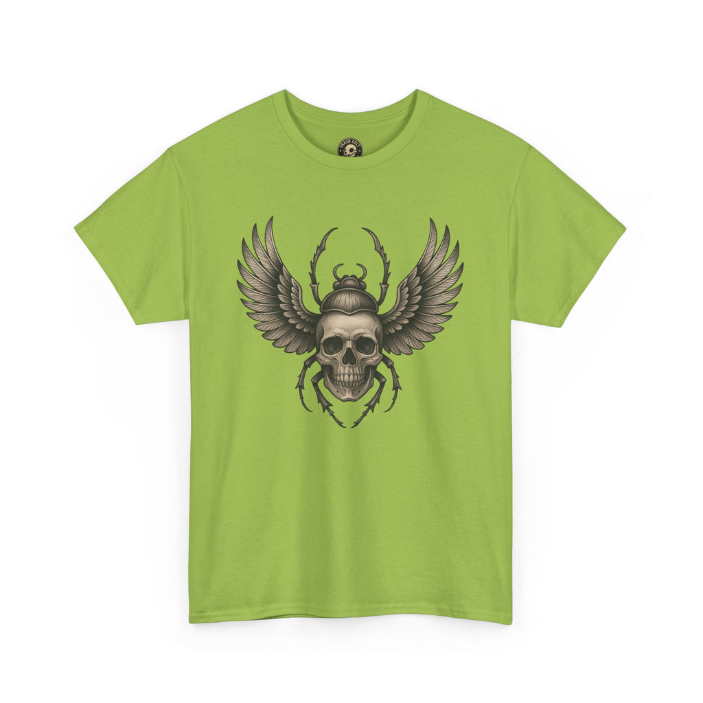 Winged Skull Scarab Shirt – Dark Gothic Beetle Graphic Tee – Gildan 5000 Unisex