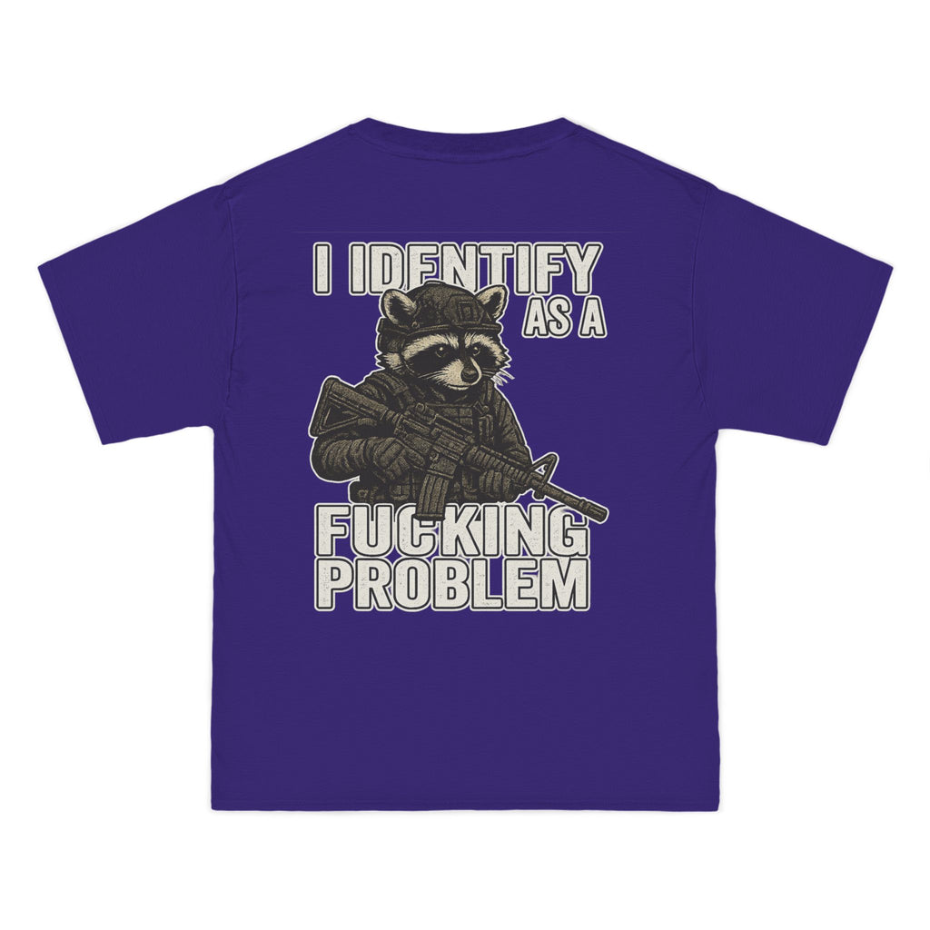 Armed Raccoon “I Identify as a F***ing Problem” T-Shirt – Trash Cult Supply Co.