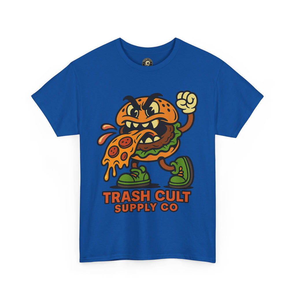 Angry Burger Pizza Spitter Tee – Trash Cult Supply Co | Gildan 5000 Shirt