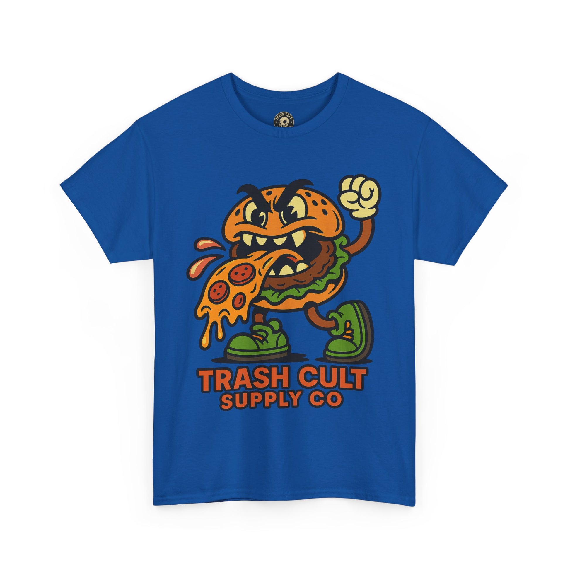 Angry Burger Pizza Spitter Tee – Trash Cult Supply Co | Gildan 5000 Shirt