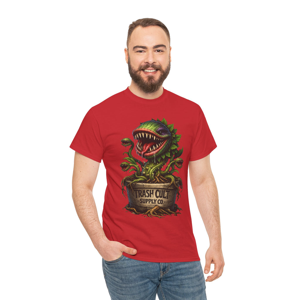 Carnivorous Plant Graphic Tee — "Trash Cult Supply Co." Potted Monster Shirt
