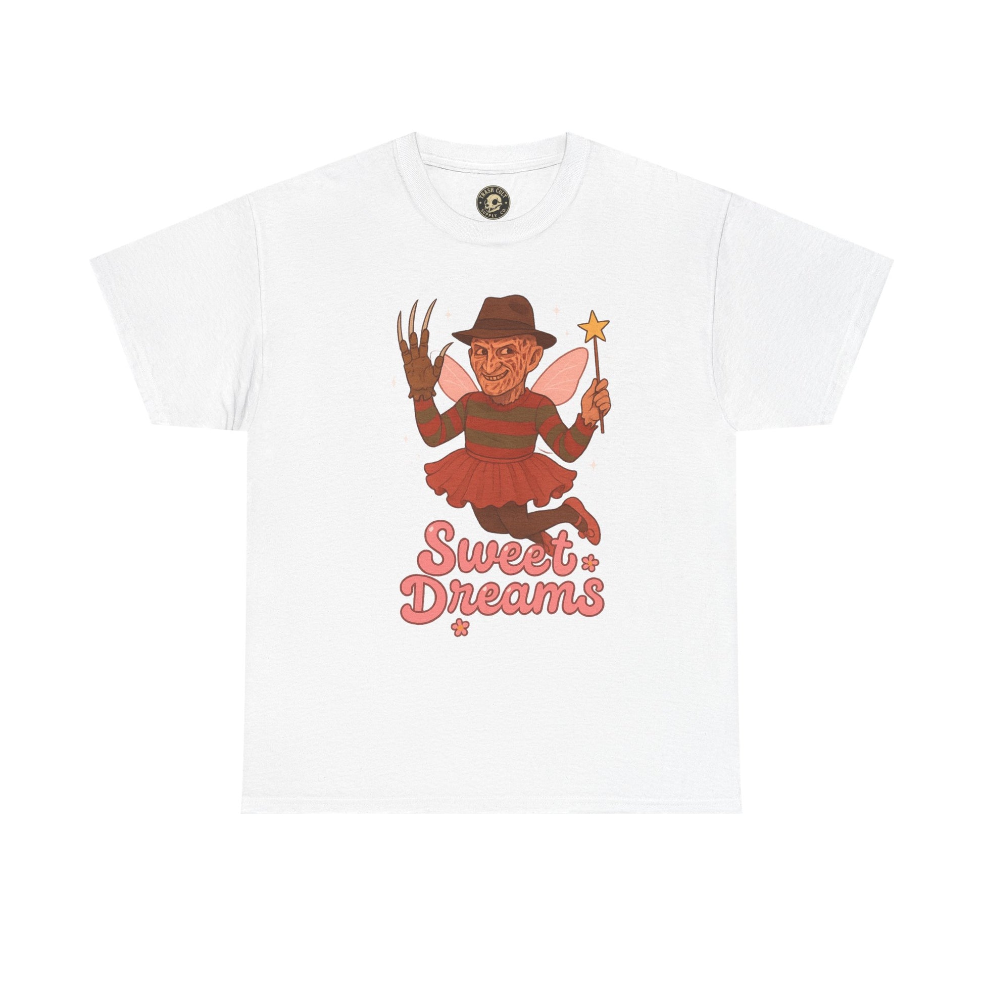 Freddy Krueger Fairy “Sweet Dreams” Funny Horror Parody T-Shirt – Gildan 5000