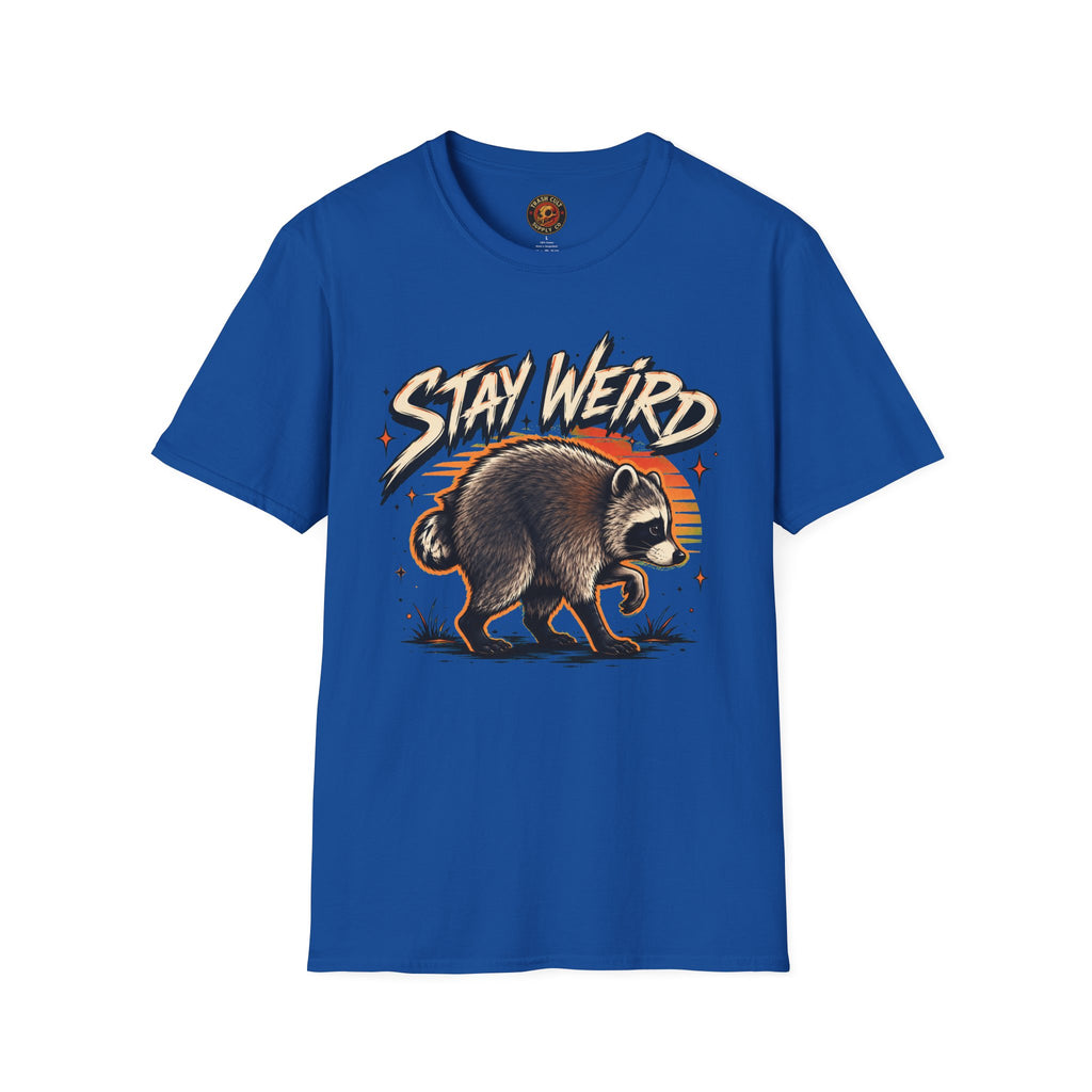 Stay Weird Raccoon Jimothy T-Shirt — Vintage Graphic Tee
