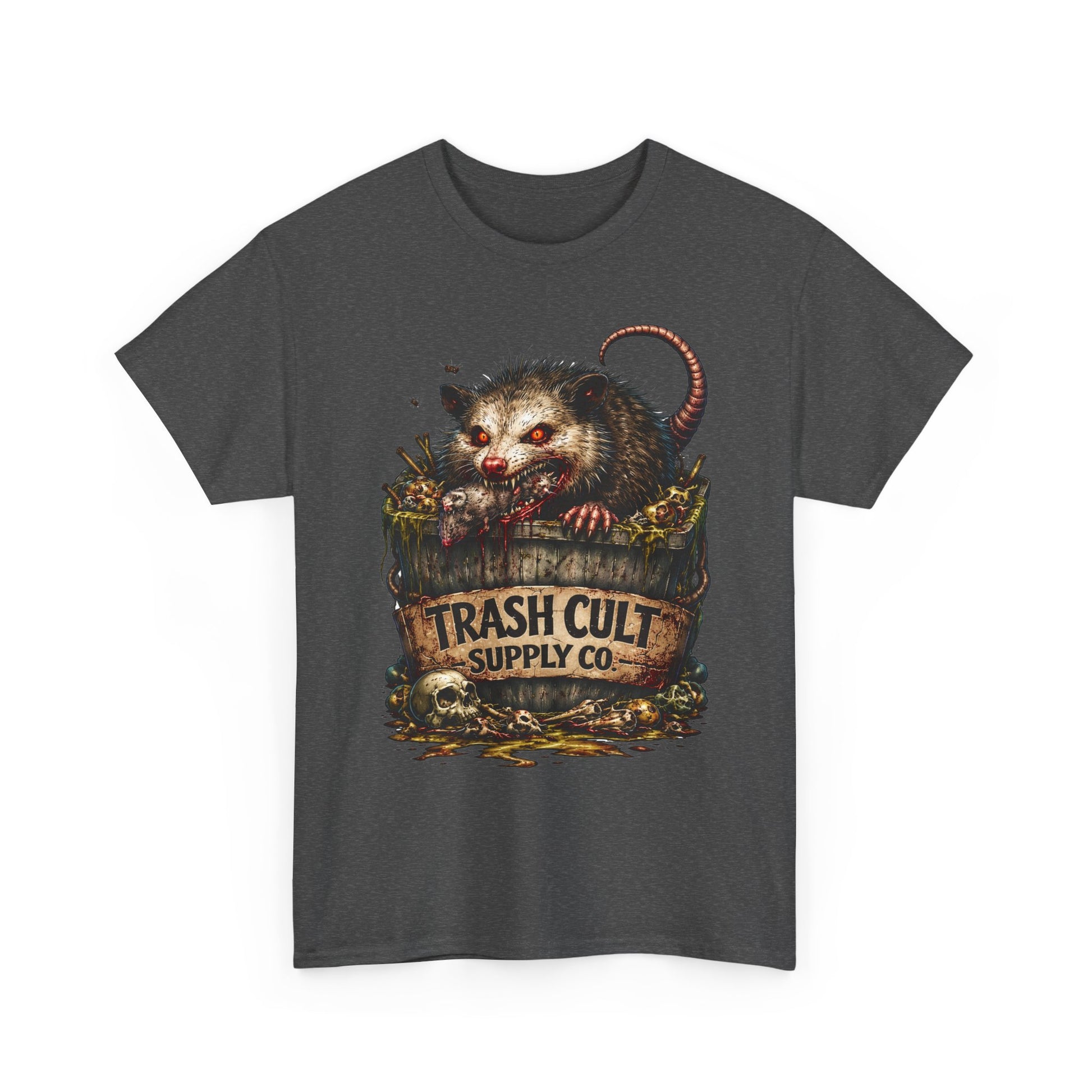 Opossum Trash Cult Tee — Vintage Grunge Wildlife Graphic T-Shirt