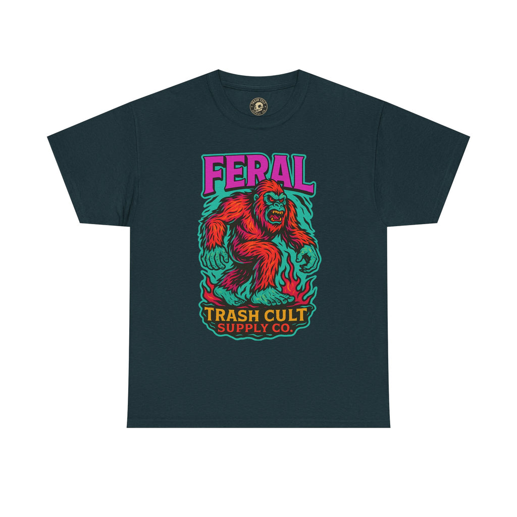 FERAL Bigfoot Shirt – Trashcore Bold Colors | Trash Cult Supply Co | Gildan 5000 Tee