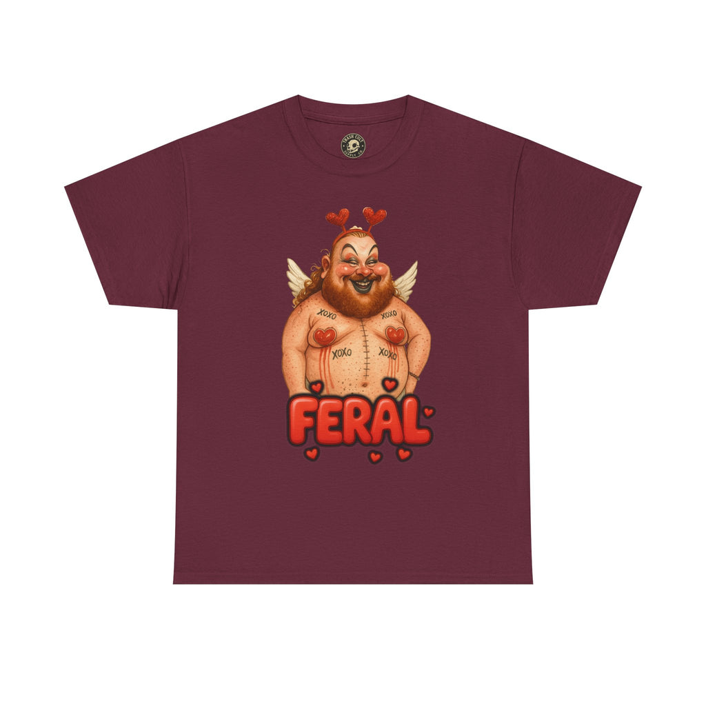 Feral Cupid Macabre Valentine Shirt | Fun Graphic Shirt, Quirky Gift, Casual Wear, Valentine's Apparel, Trendy Statement Top