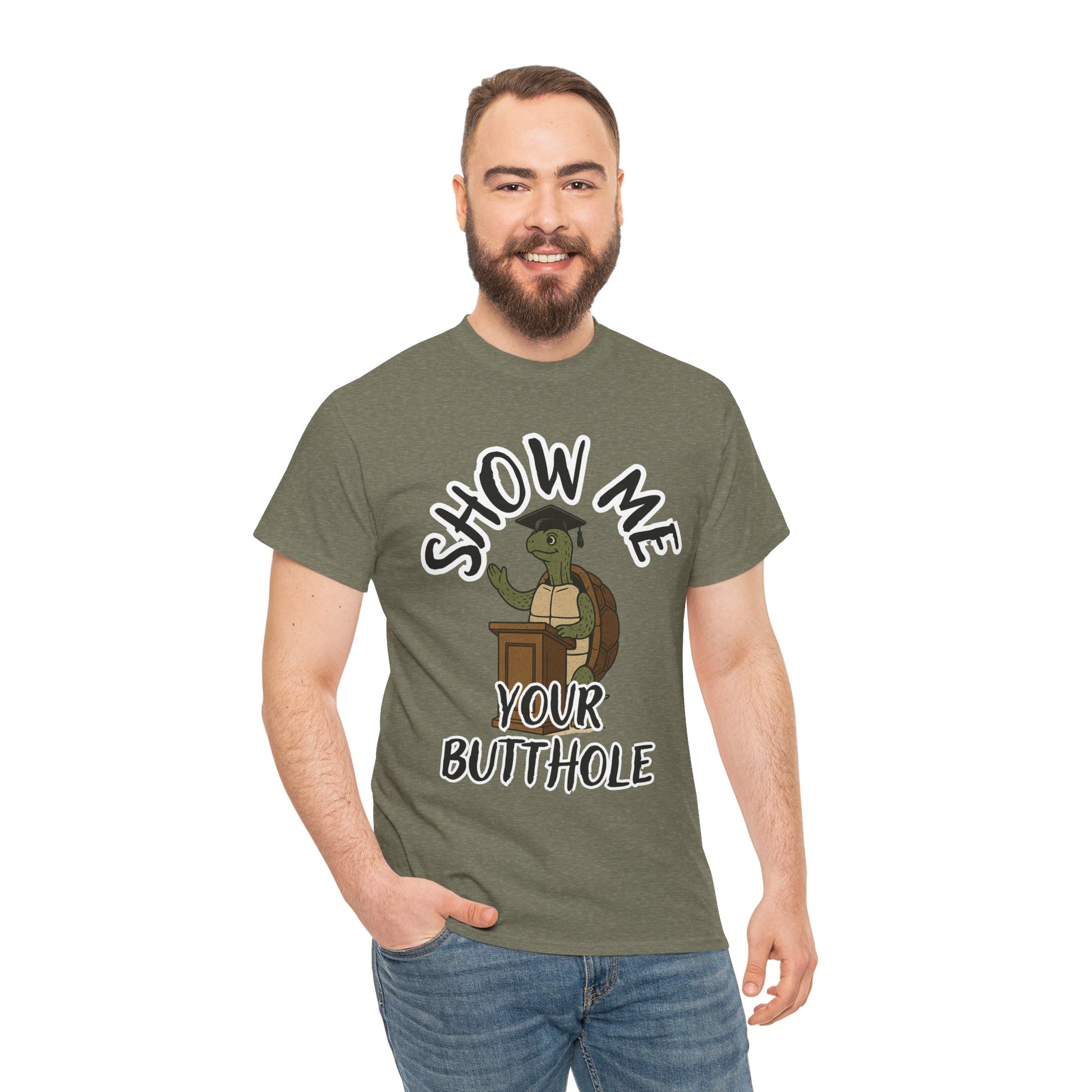 Show Me Your Butthole Turtle Tee – Feral Graduation Speech Shirt