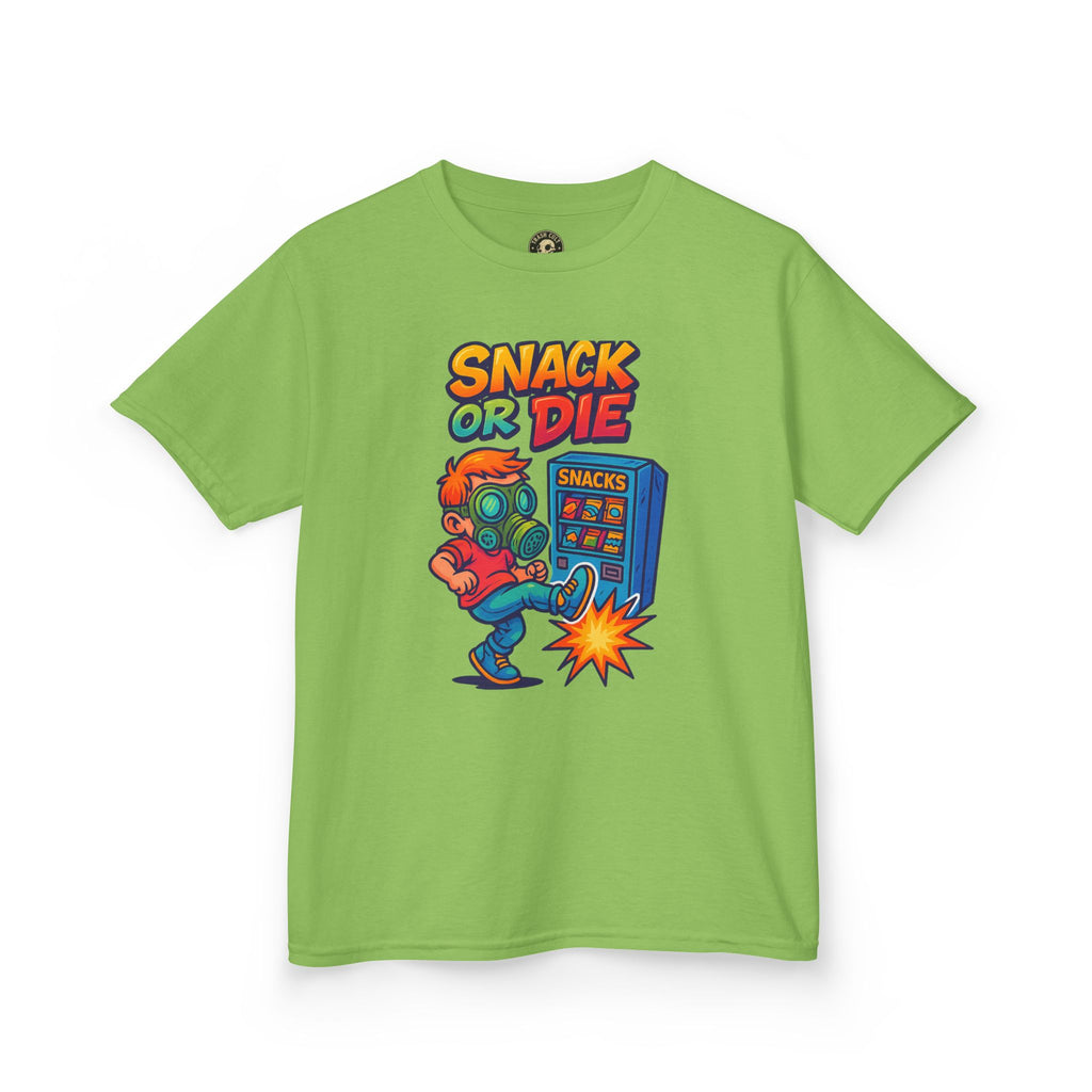 Snack or Die Kids T-Shirt – Funny Retro Gaming Tee for Kids | Playful Cotton Shirt for Snack Lovers