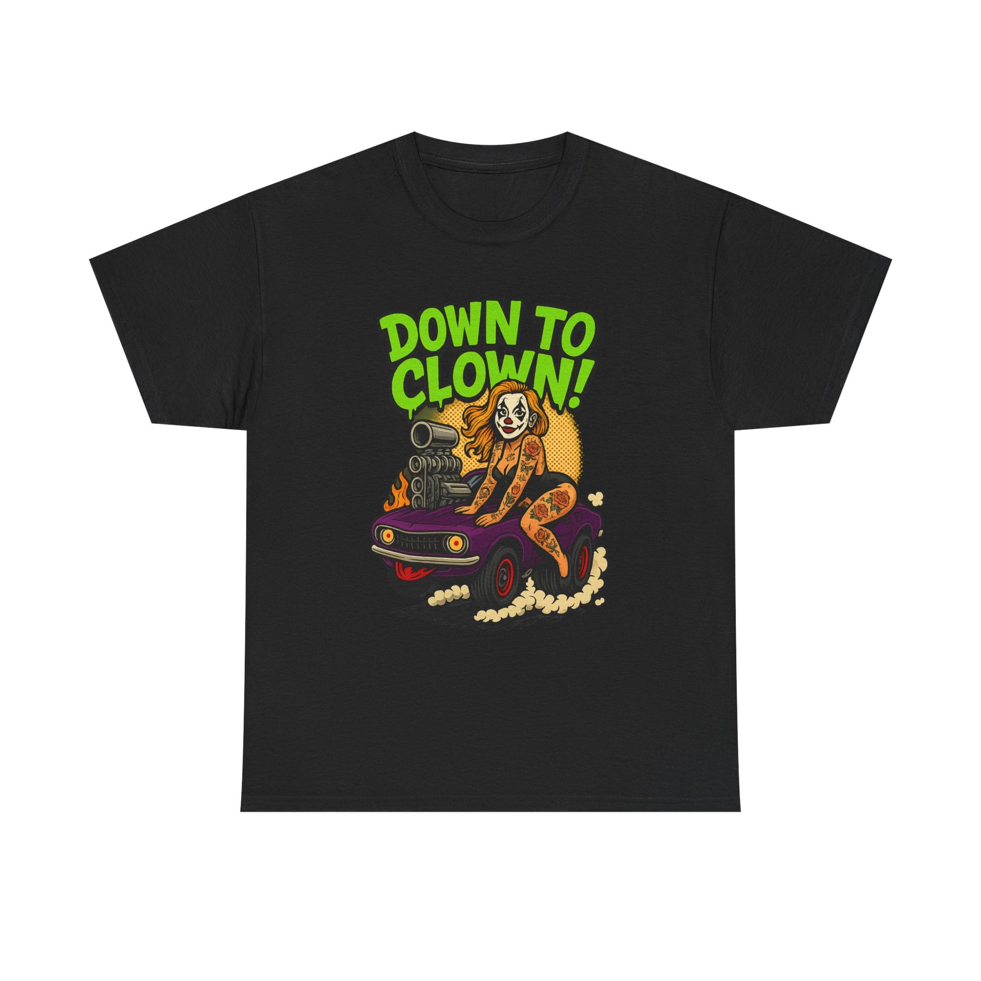 Unisex Graphic Tee | Down to Clown T-Shirt, Fun Statement Shirt, Casual Wear, Gift for Friends, Festivals, Halloween