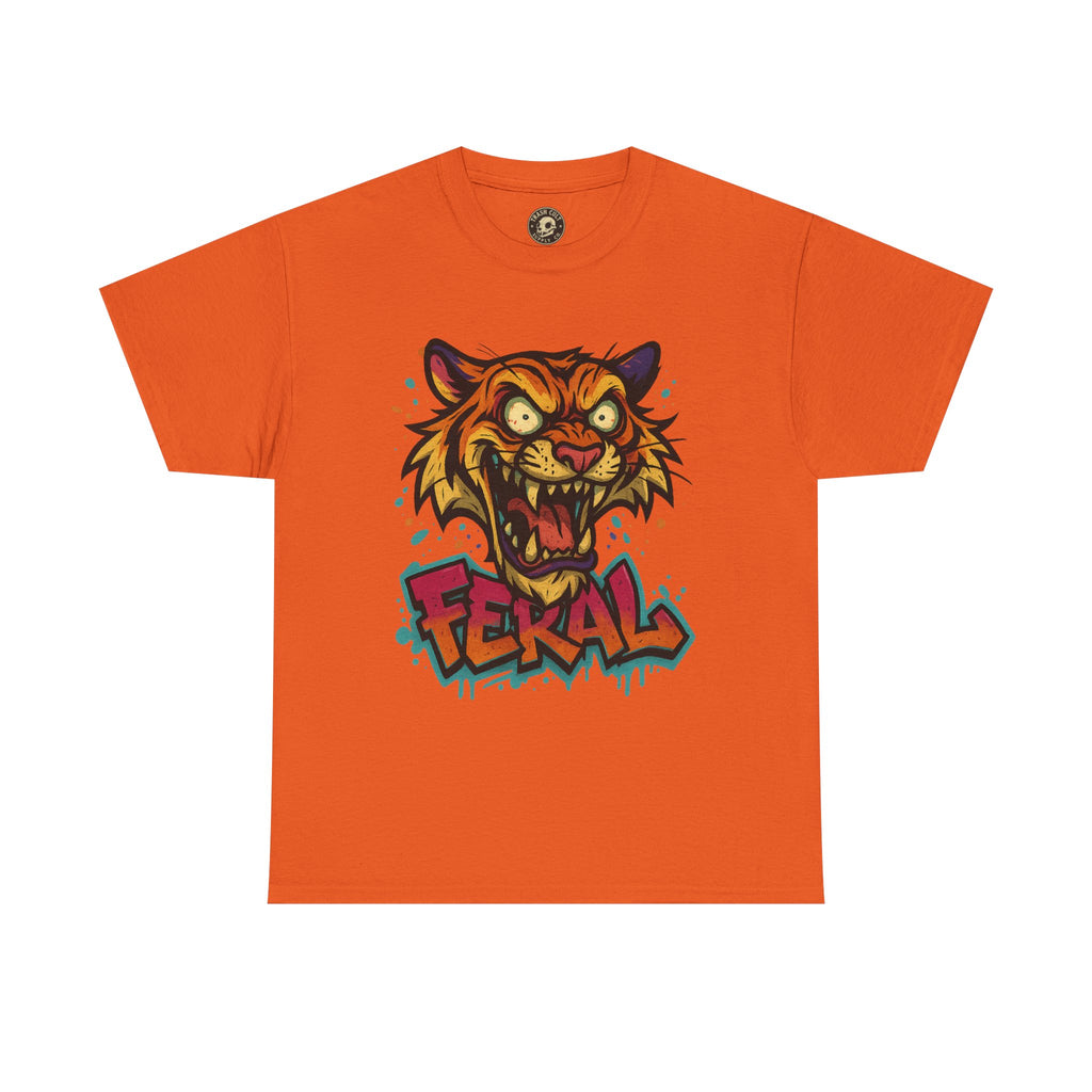Feral Tiger Graphic Tee, Custom Artwork Shirt, Vintage Style T-Shirt, Casual Wear, Unique Gift for Animal Lovers