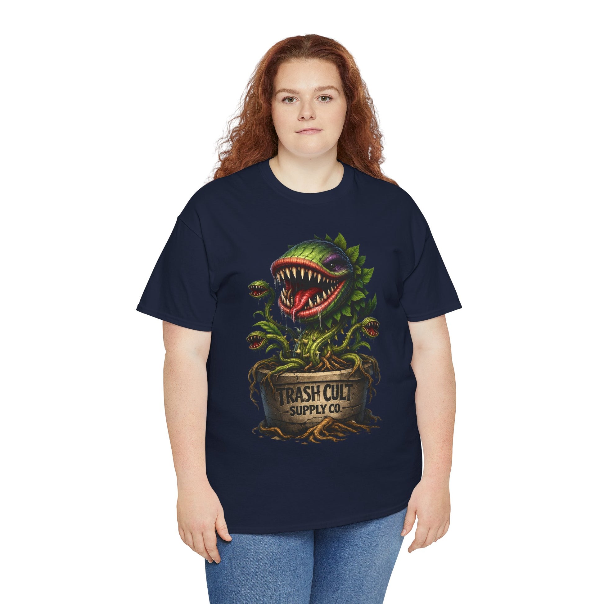 Carnivorous Plant Graphic Tee — "Trash Cult Supply Co." Potted Monster Shirt