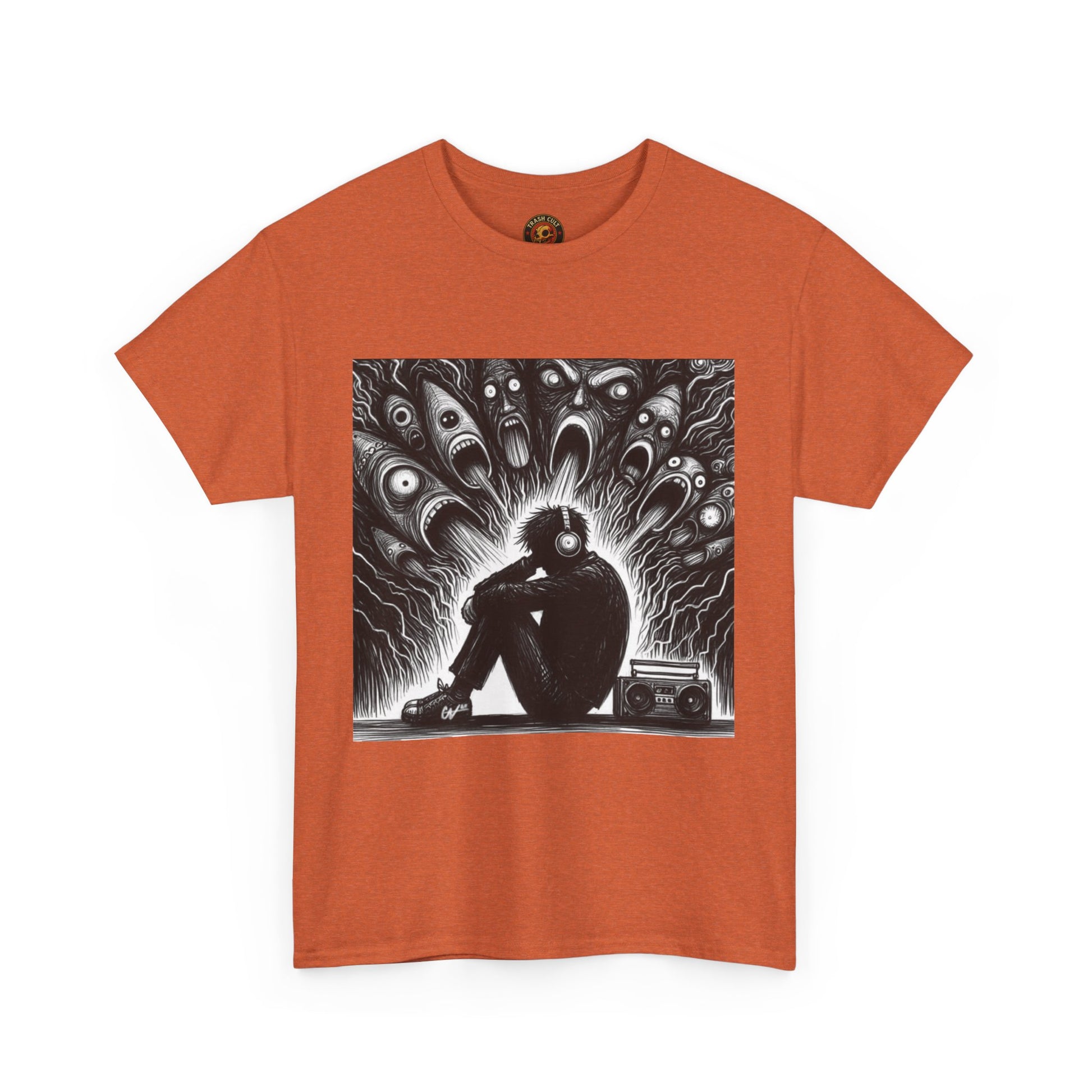 Xian Allen x Trash Cult Shirt – “Turn It Up Louder” | Screaming Chaos Headphones Tee
