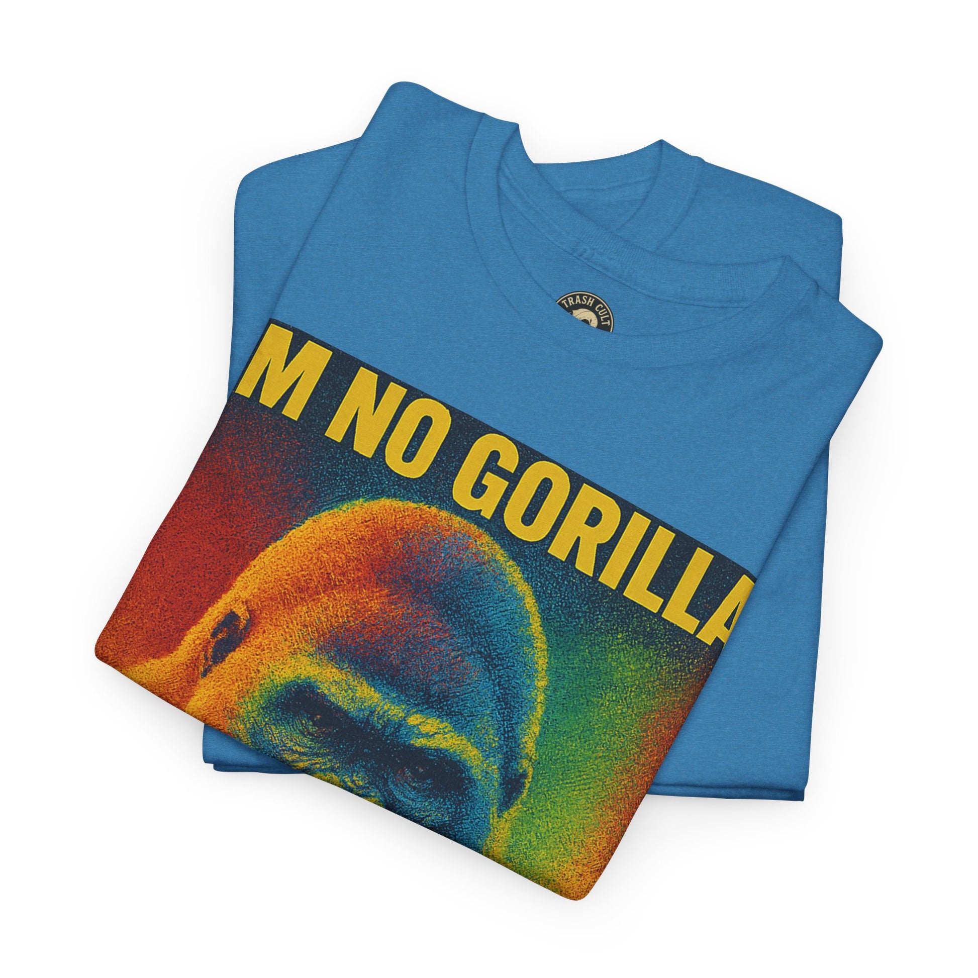 I’m No Gorilla But I Can Beat Off 100 Men Shirt – Multicolor Halftone Gorilla Tee on Gildan 5000