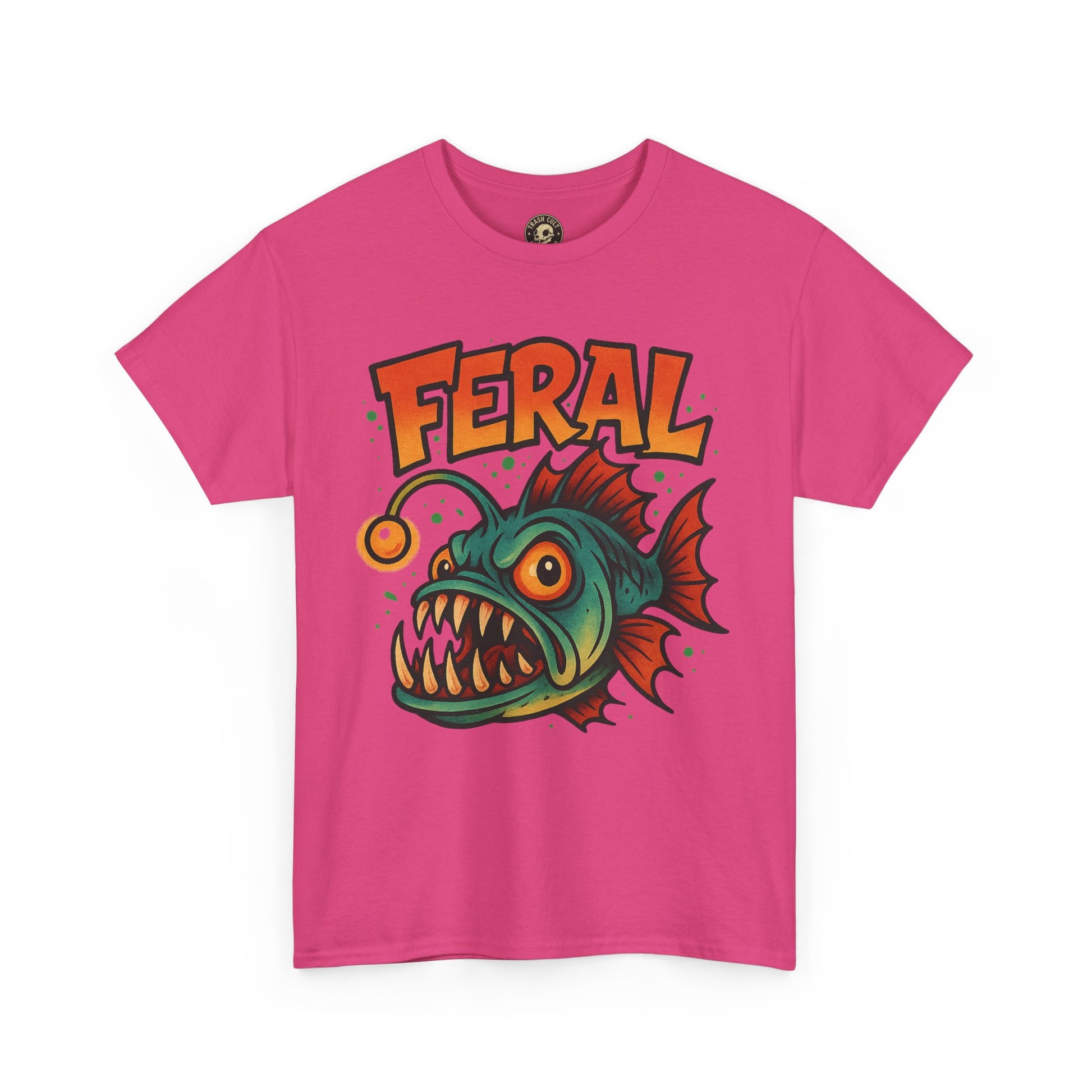 Feral Graphic Tee, Unisex Heavy Cotton Shirt, Edgy Apparel for Art Lovers, Perfect for Gifts and Casual Wear, Streetwear Fashion