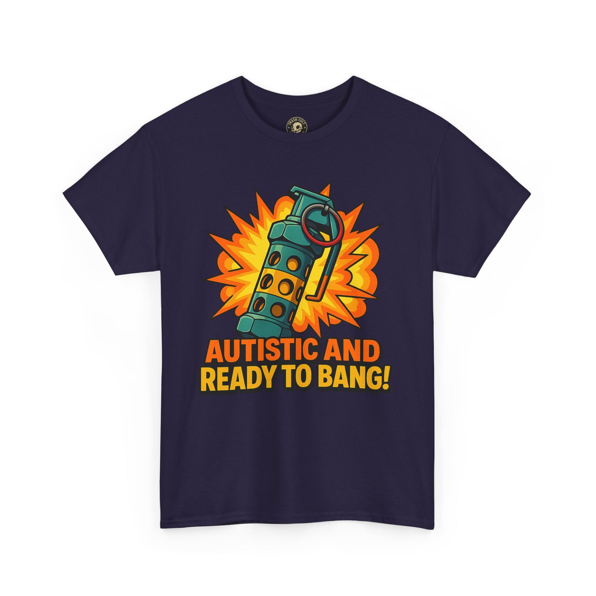 Autistic and Ready to Bang! Unisex Heavy Cotton Tee | Fun Graphic Tee, Autistic Pride, Gift for Autism Awareness, Casual Wear