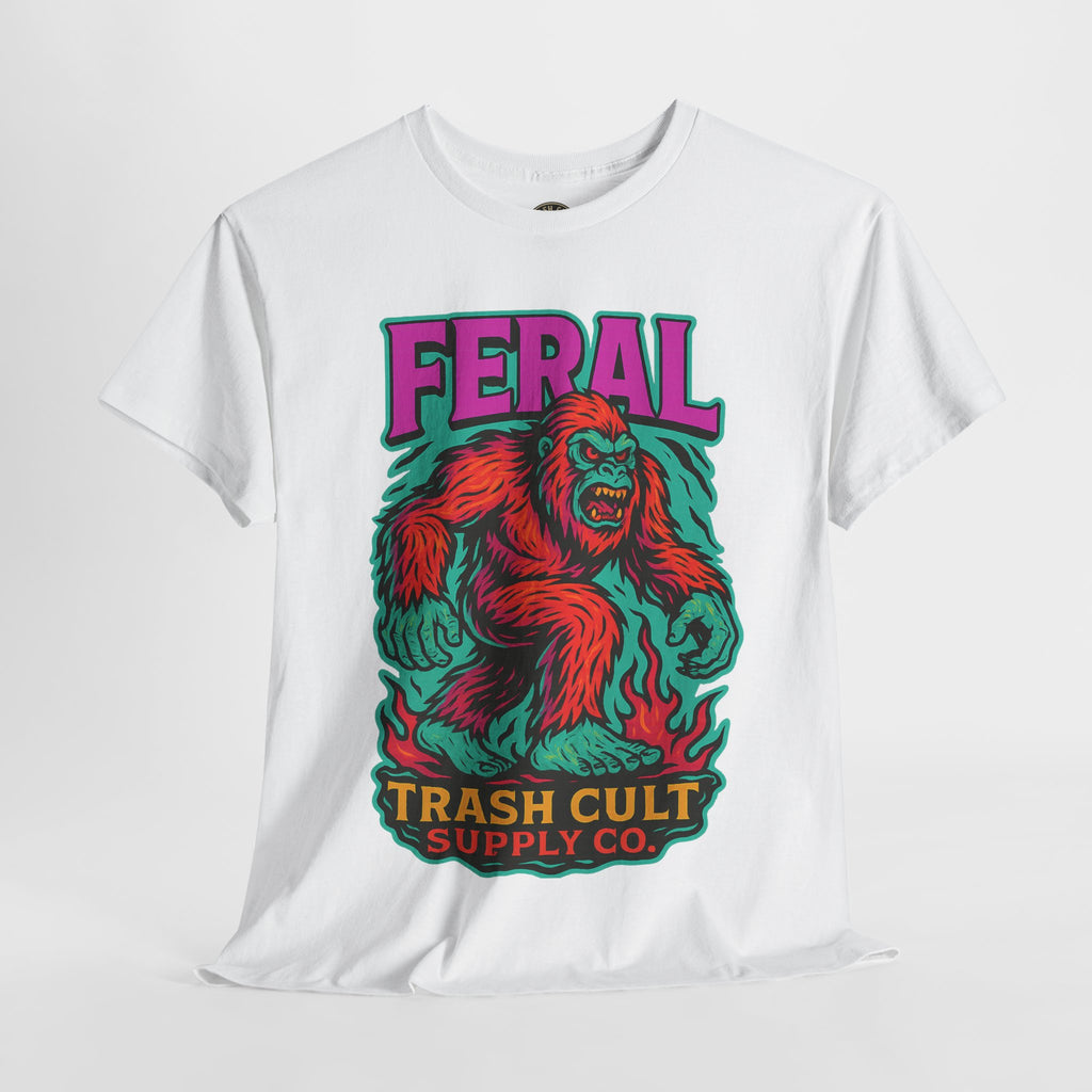 FERAL Bigfoot Shirt – Trashcore Bold Colors | Trash Cult Supply Co | Gildan 5000 Tee