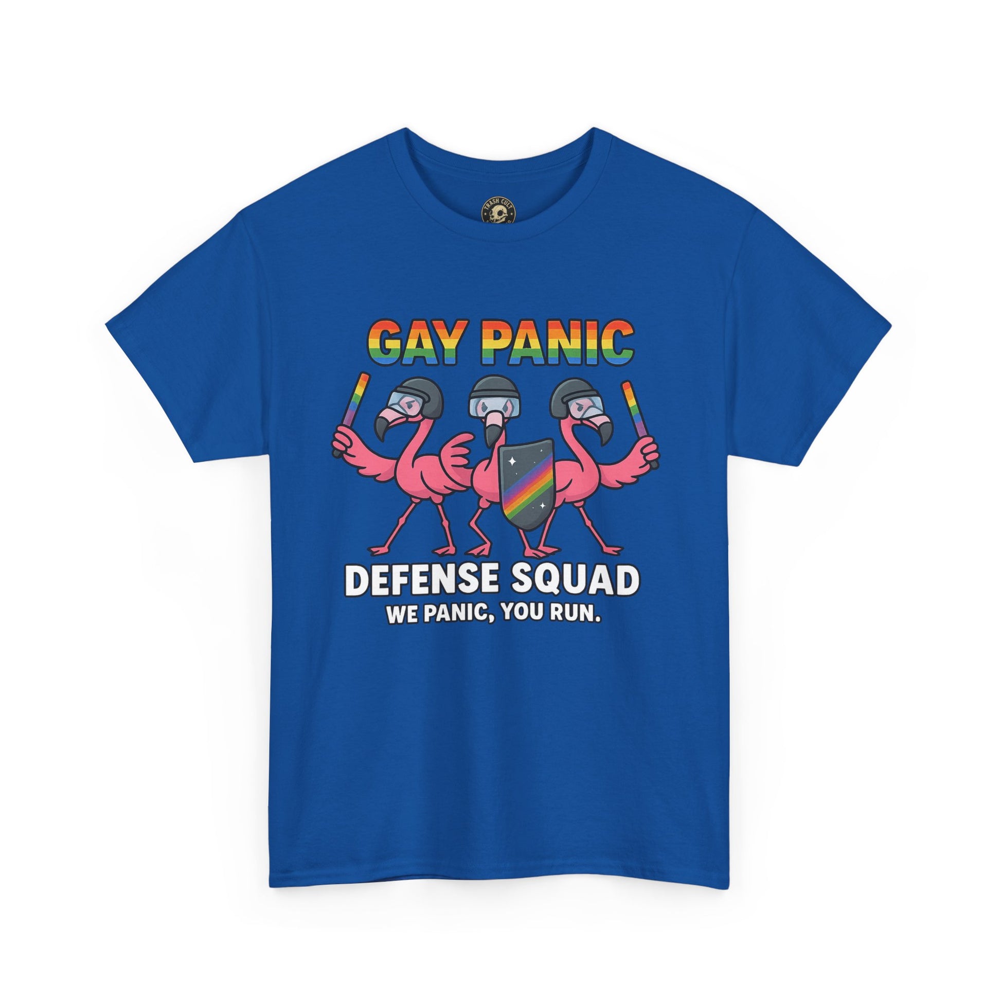 Gay Panic Defense Squad Unisex Heavy Cotton Tee, LGBTQ Pride Tee, Funny Graphic Shirt, Gift for Friends, Summer Fashion