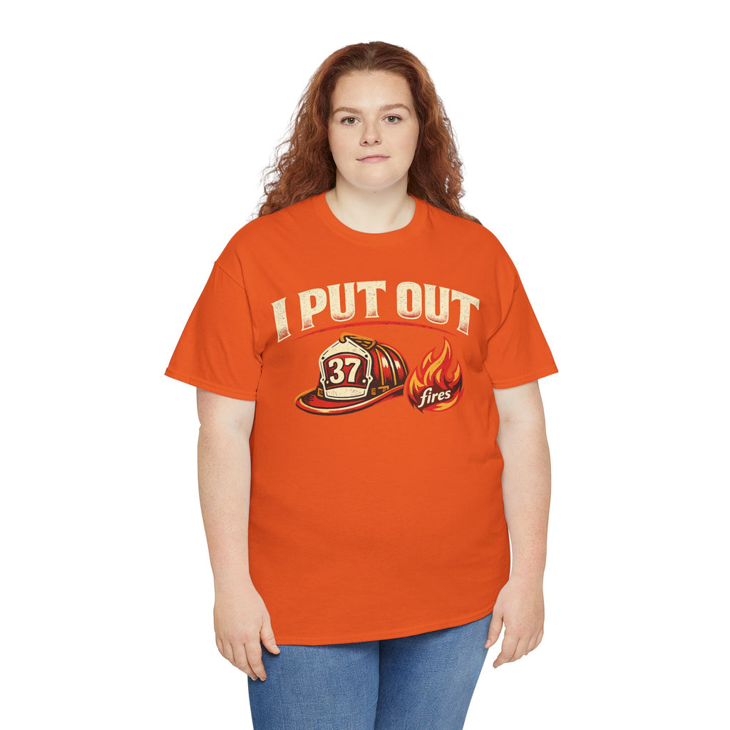 Firefighter Tee — "I Put Out Fires" Helmet Graphic