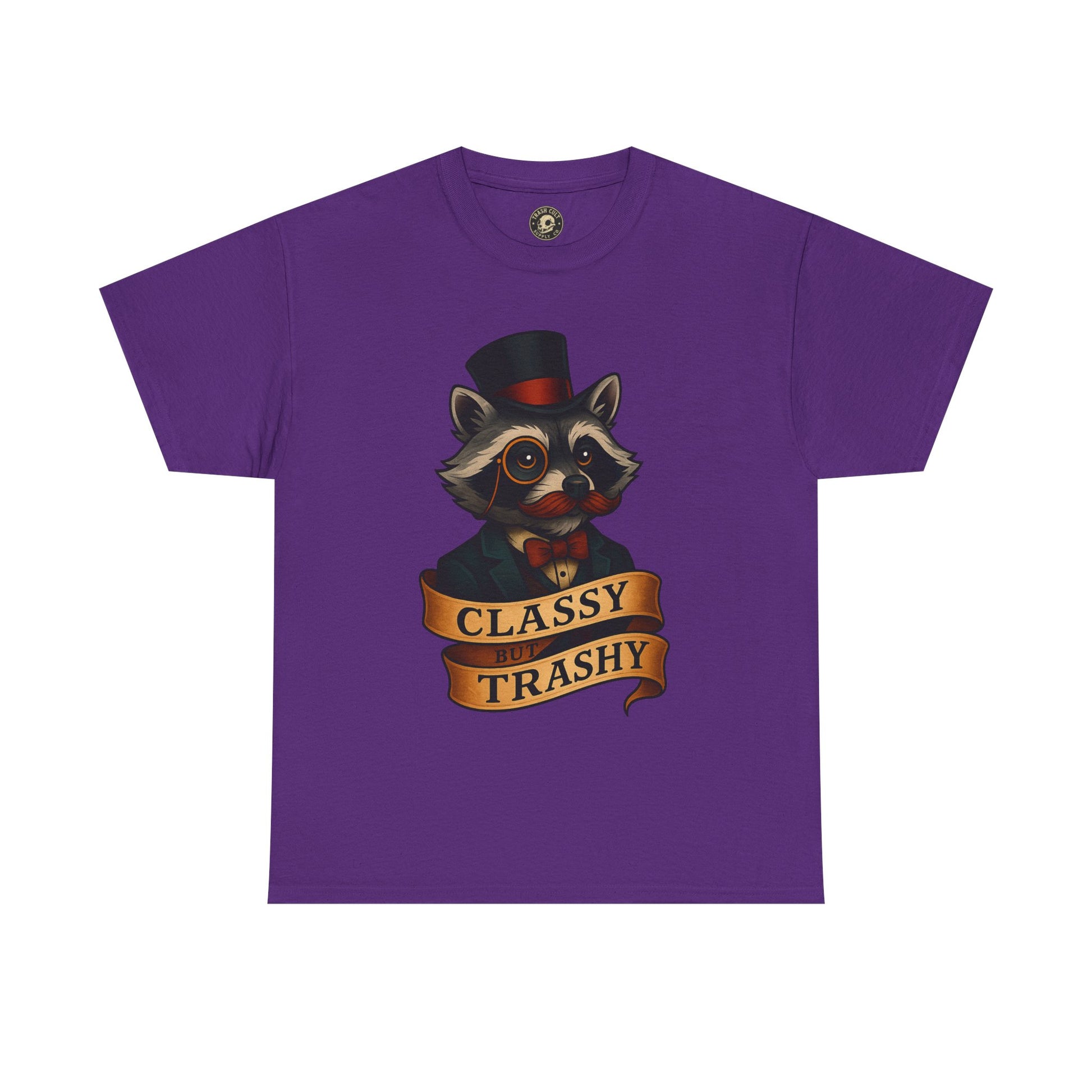 Classy Trashy Raccoon Tee, Unisex Heavy Cotton Tee, Funny Animal Shirt, Unique Gift, Casual Wear, Vintage Style T-Shirt